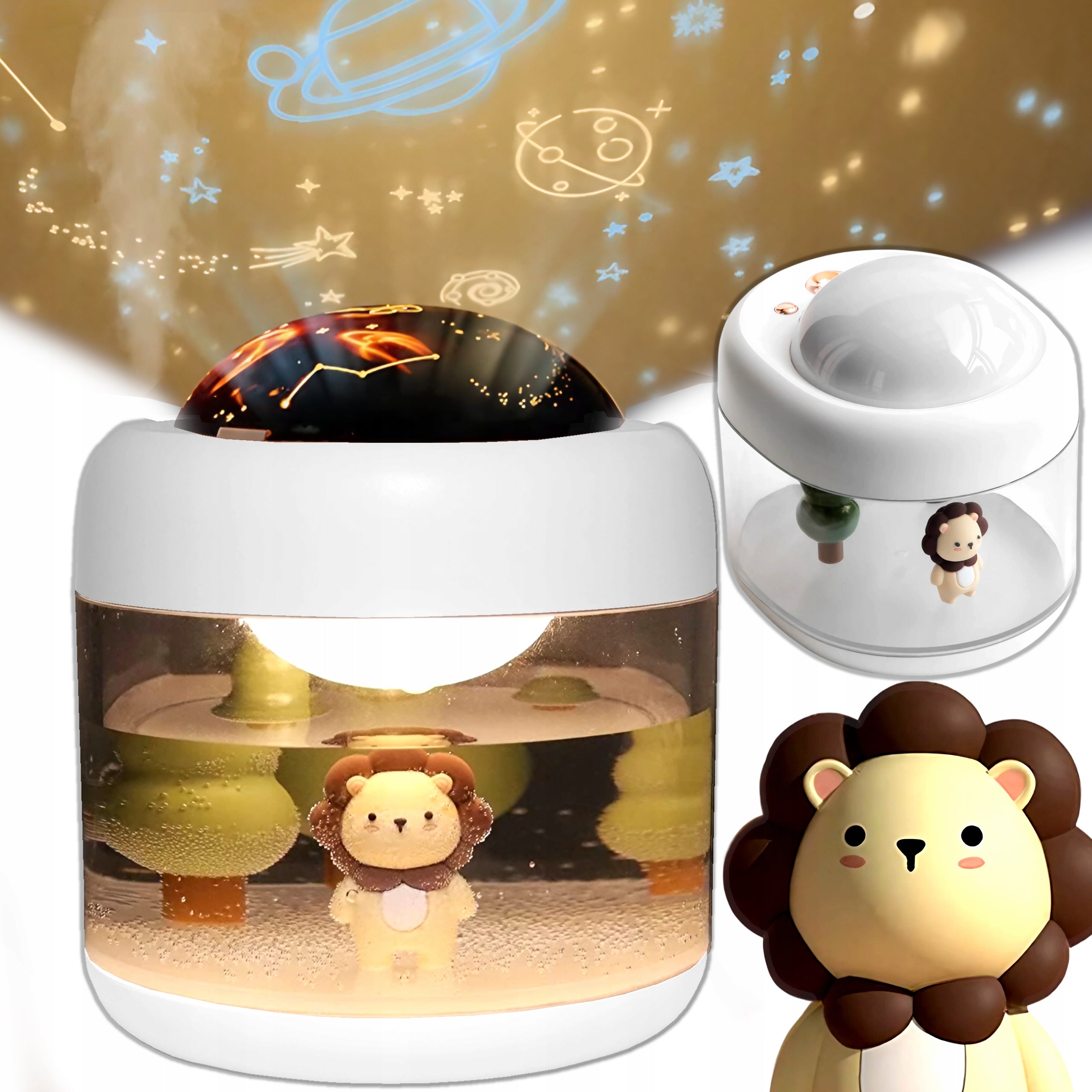 HUMIDIFIER NIGHT LIGHT WITH TIGER STAR PROJECTOR FOR CHILDREN