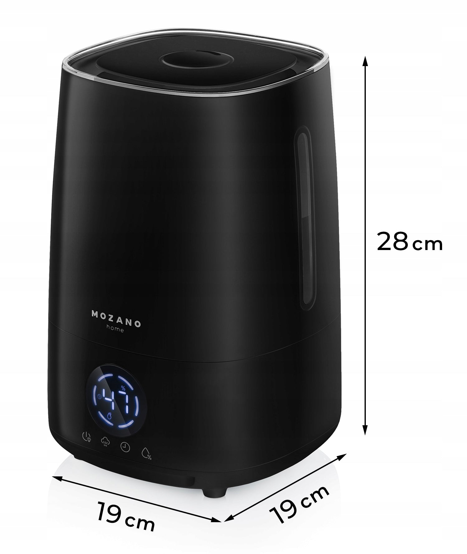 HUMIDIFIER ULTRASONIC BLACK 4L + AROMATHERAPY + IONIZATION Manufacturer code AGD/NAW/02/L#CZA