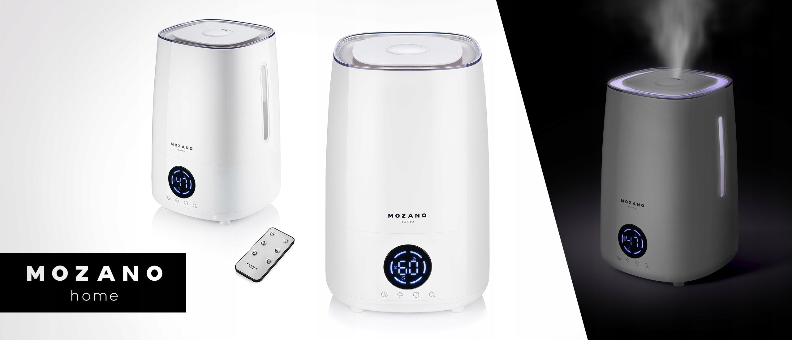 HUMIDIFIER ULTRASONIC WHITE 4L + AROMATHERAPY + IONIZATION Packaging status original