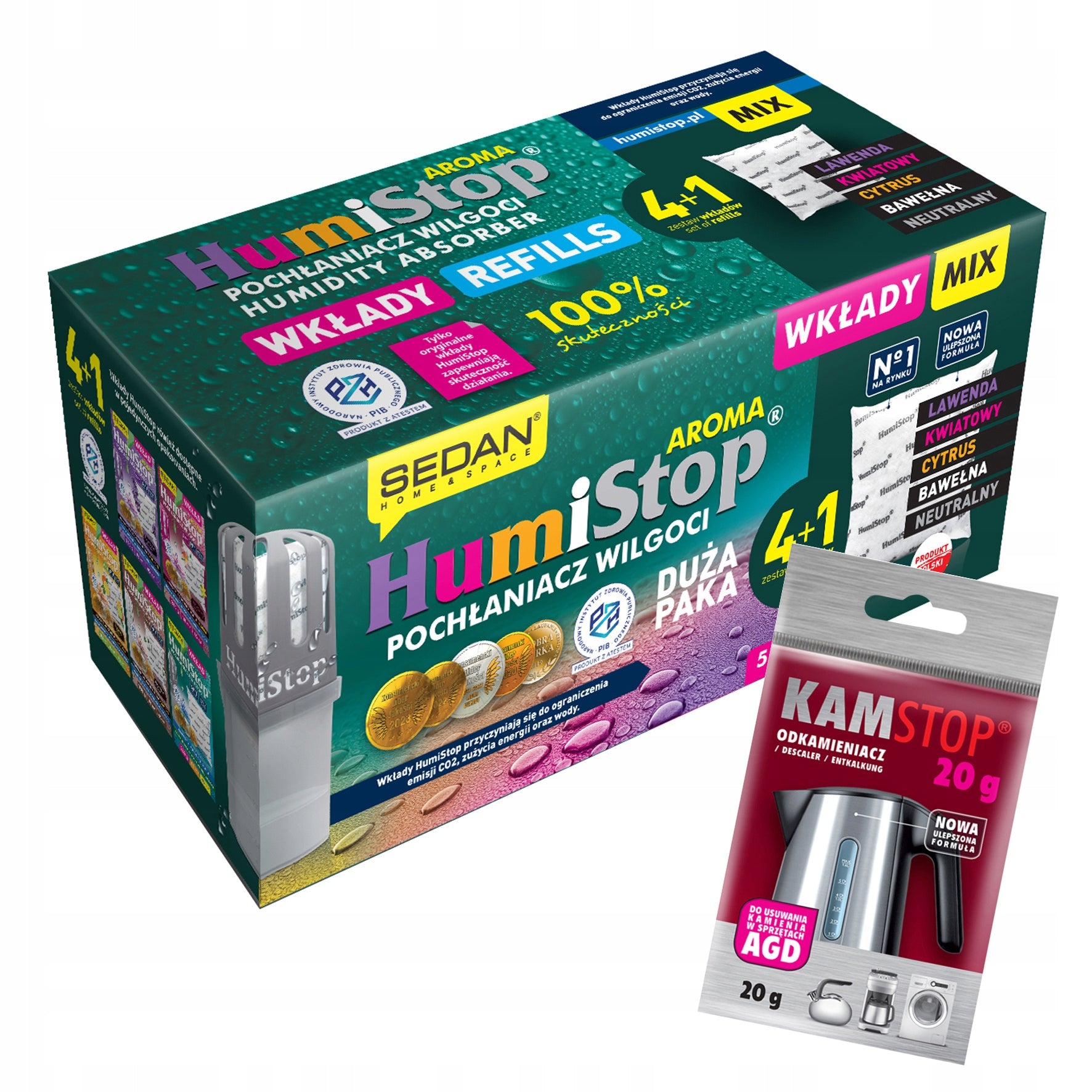 HUMISTOP CARTRIDGE STOCK FOR MOISTURE ABSORBER X 5 MIX + DESCALER FREEBIE Brand Sedan