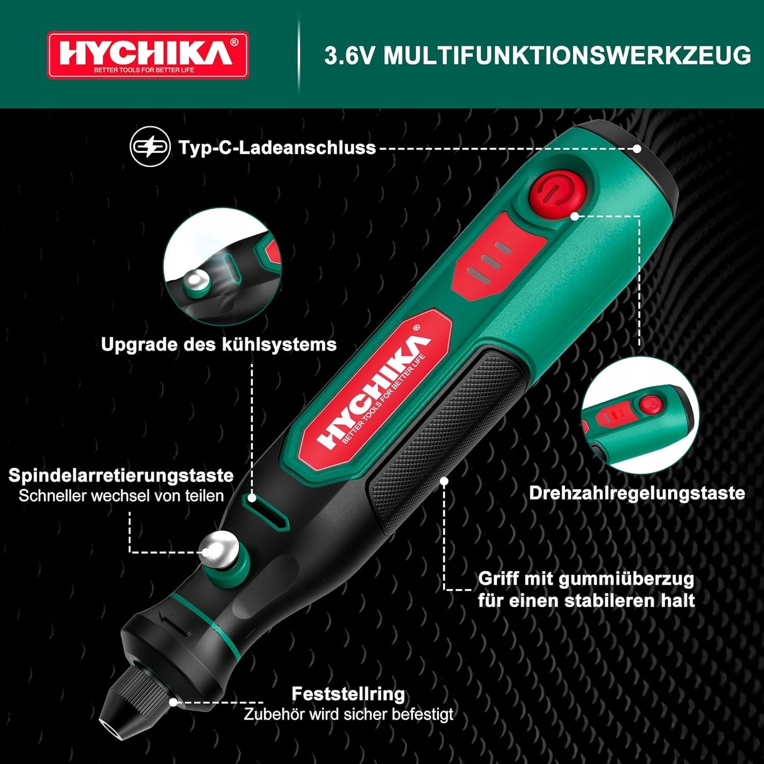 HYCHIKA 3,6 V wireless multifunctional rotary tool Brand Hychika