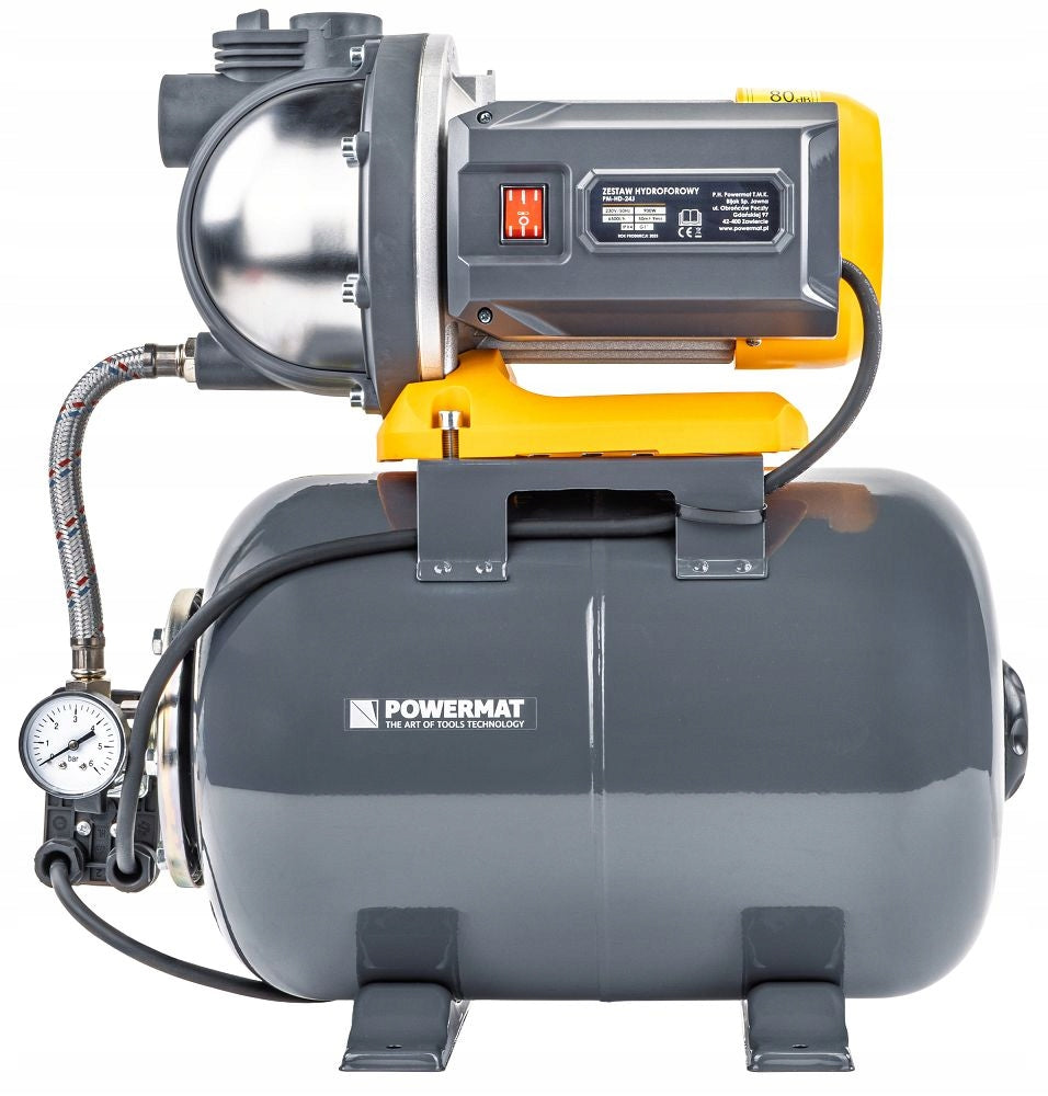 HYDROPHORE PUMP WATER HYDROPHORE TANK 24L 900W EFFICIENT SET 6500L/h Manufacturer Powermat
