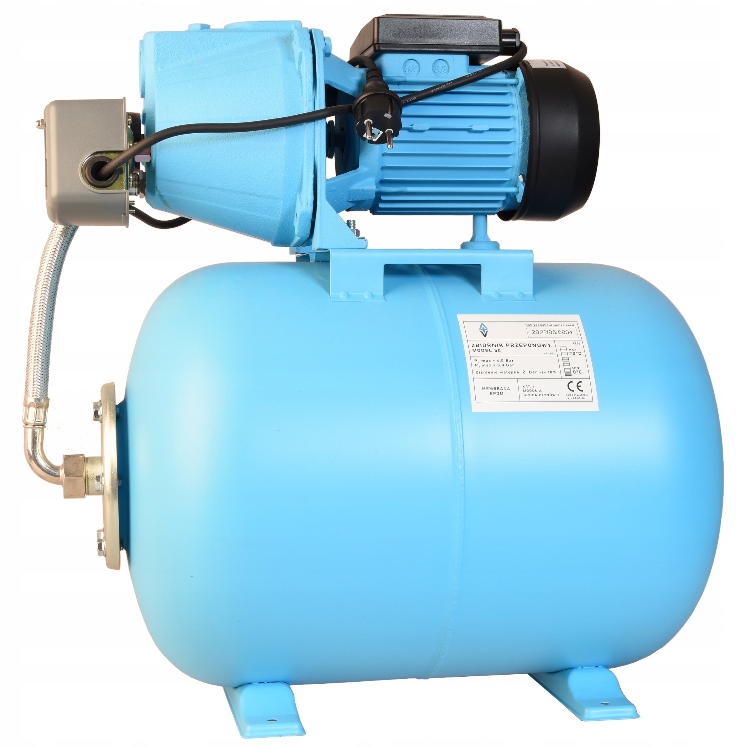 HYDROPHORE SET 50L PUMP SET 100S STRONG 1100W 3600L/H TANK 50L Engine power 1100 W