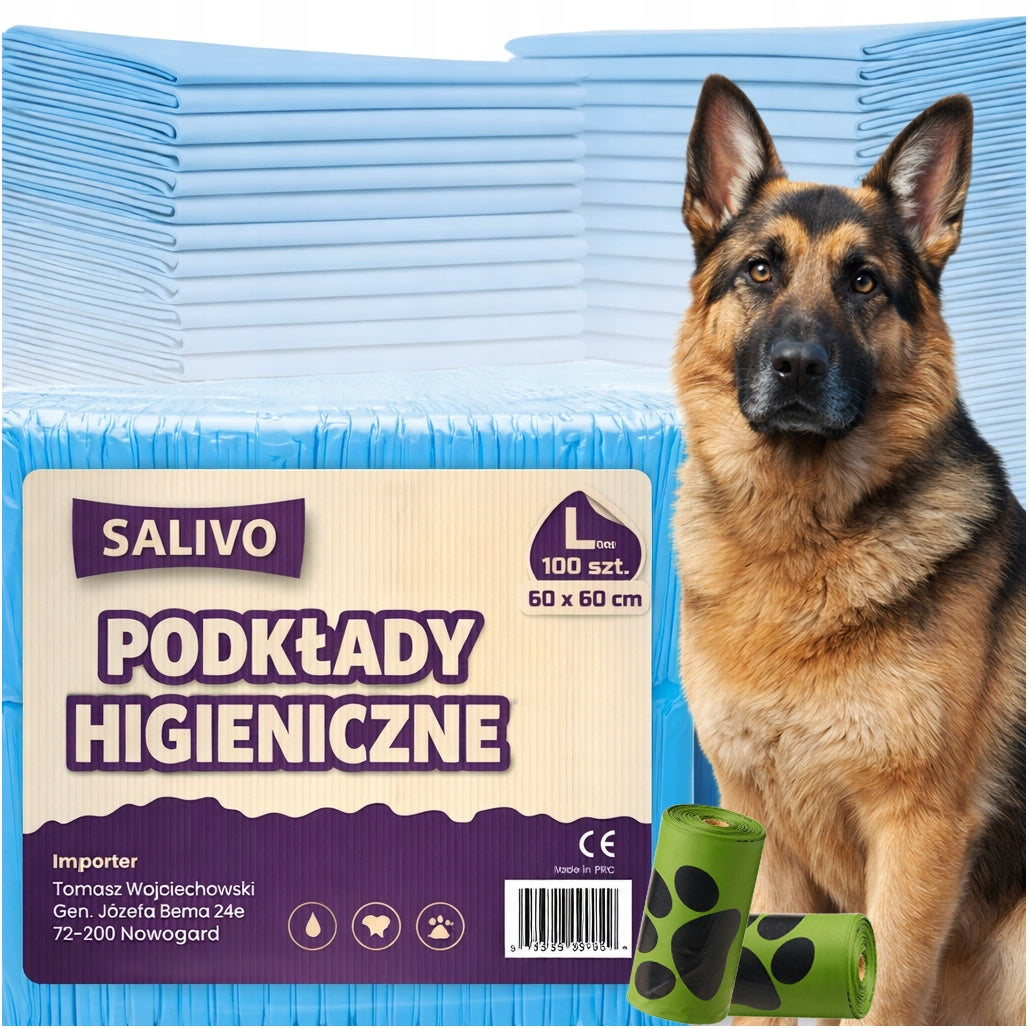 HYGIENE PADS FOR DOGS DISPOSABLE MATS 60x60 100 PCS