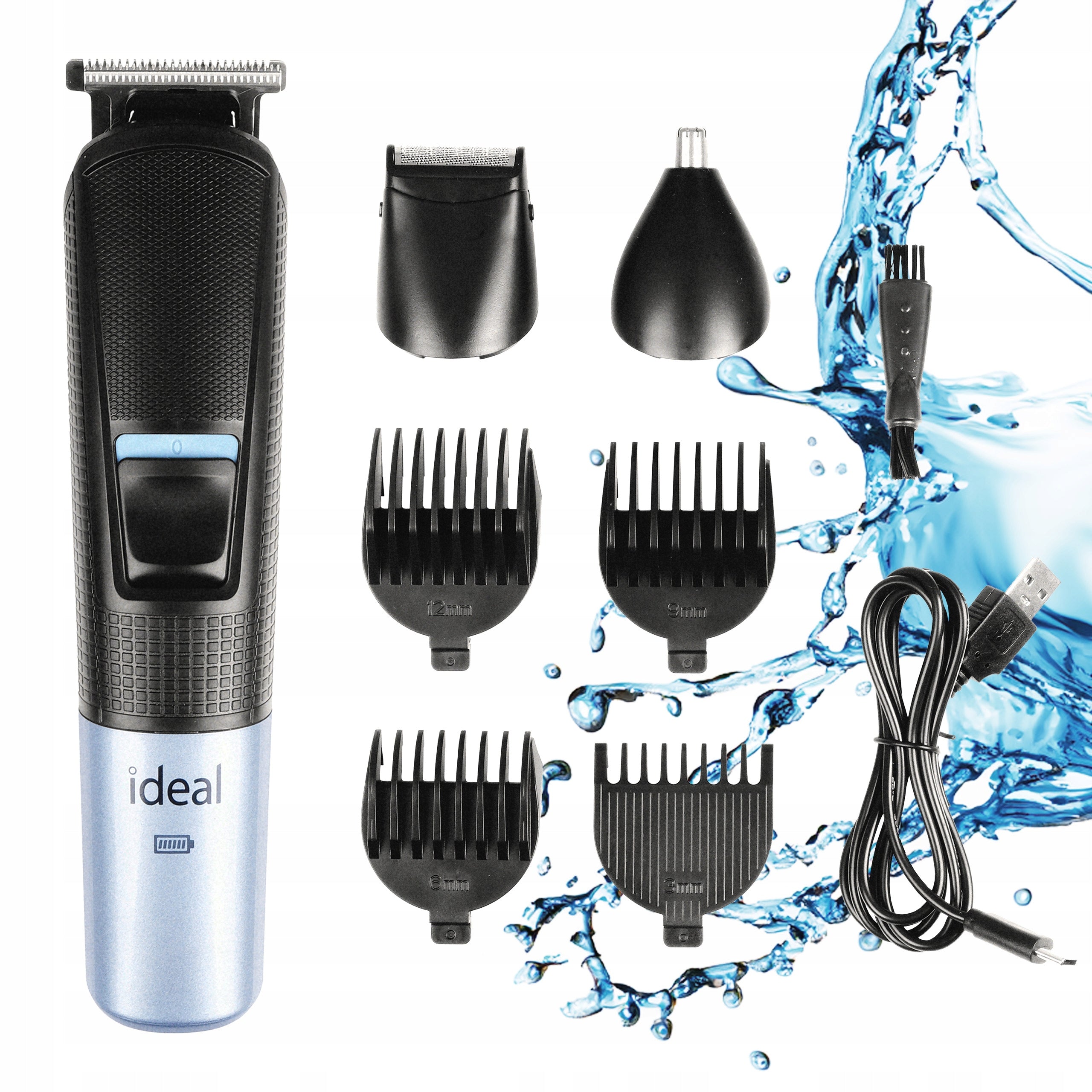 Hair Clipper SHAVING facial hair Trimmer +3 HEADS