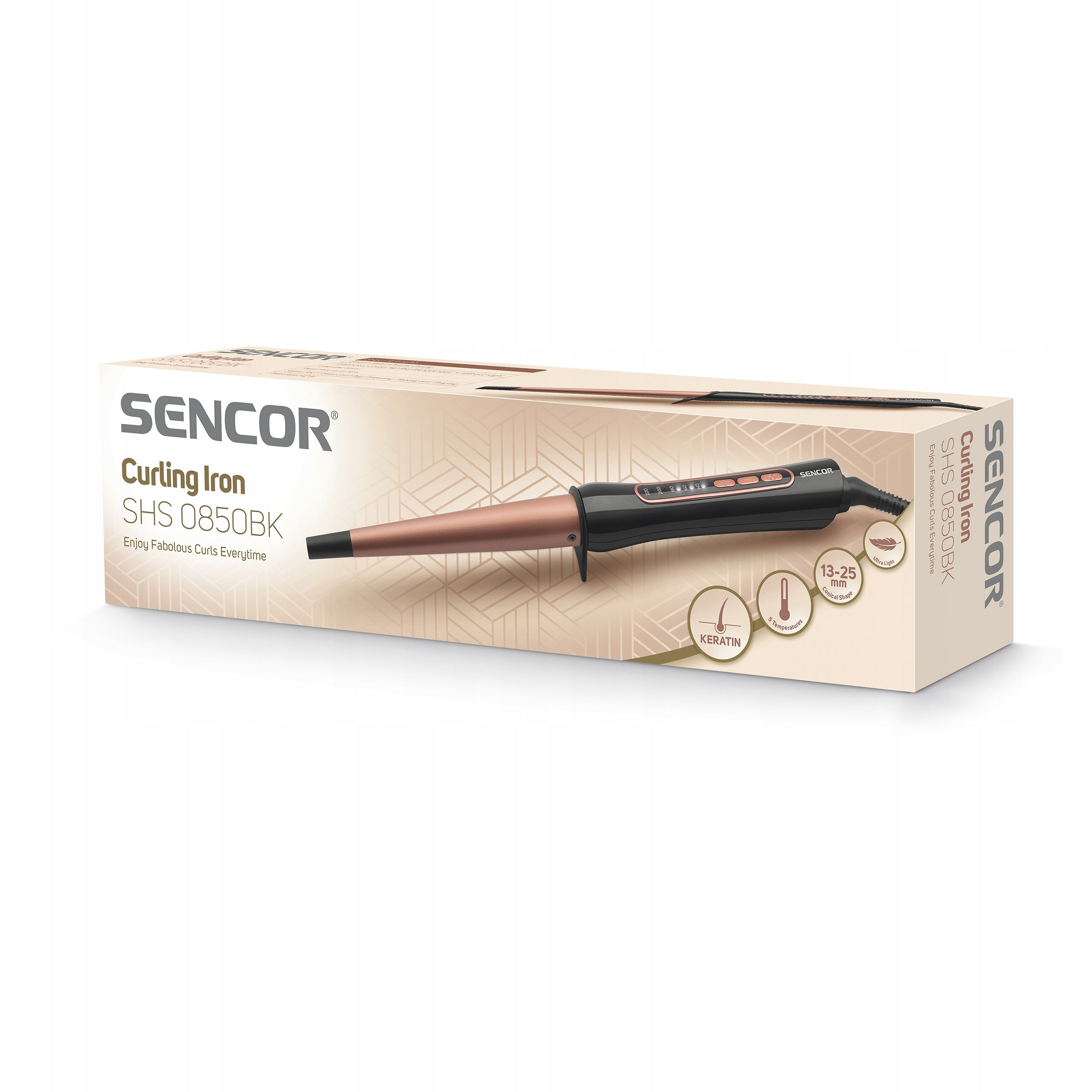Hair Curler 5 Levels Heating SHS 0850BK Packaging status original