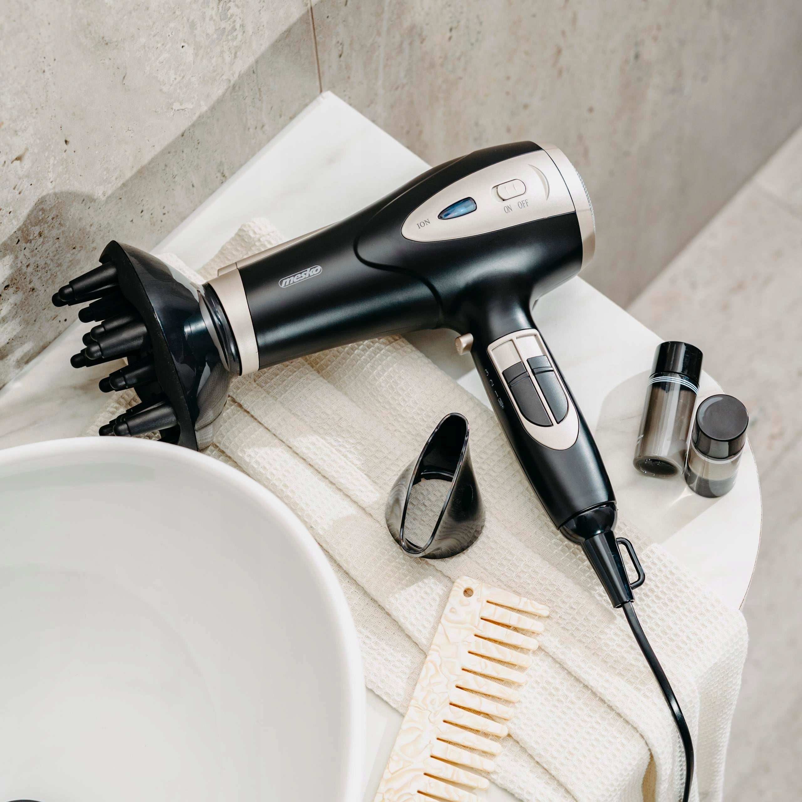 Hair Dryer 2400W WITH IONIZATION Cold Air Concentrator and Diffuser Manufacturer code MS2287