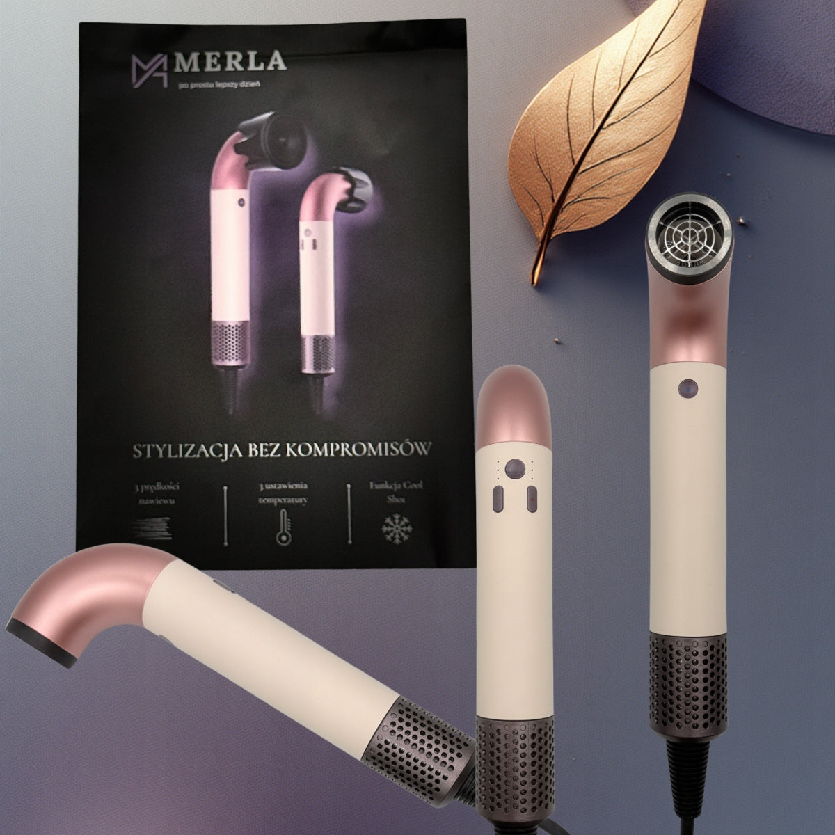 Hair Dryer 5in1| ULTRALIGHT| PROFESSIONAL|WIRE 2,7m|1600W|COLORS Manufacturer code HD18