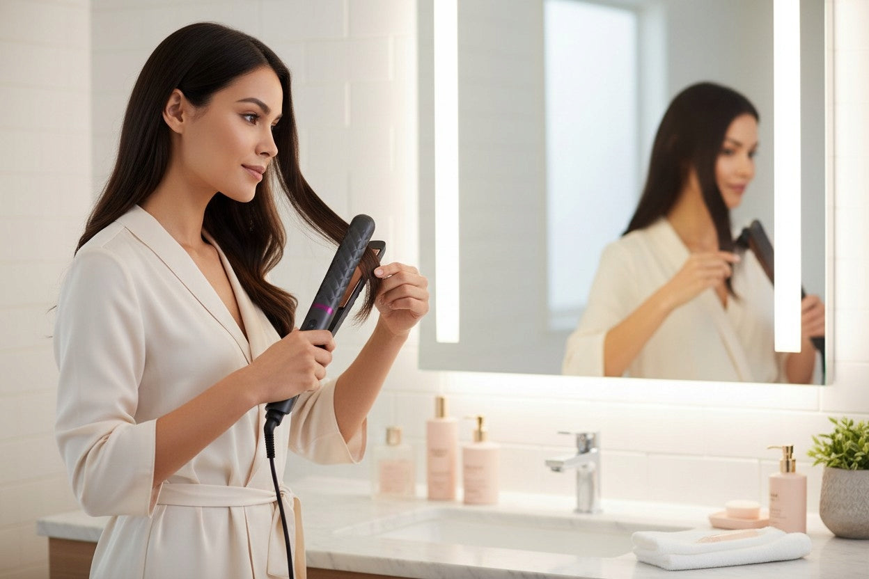 Hair Straightener Ceramic 35W 160-220°C Fast Heating Matte Packaging status original