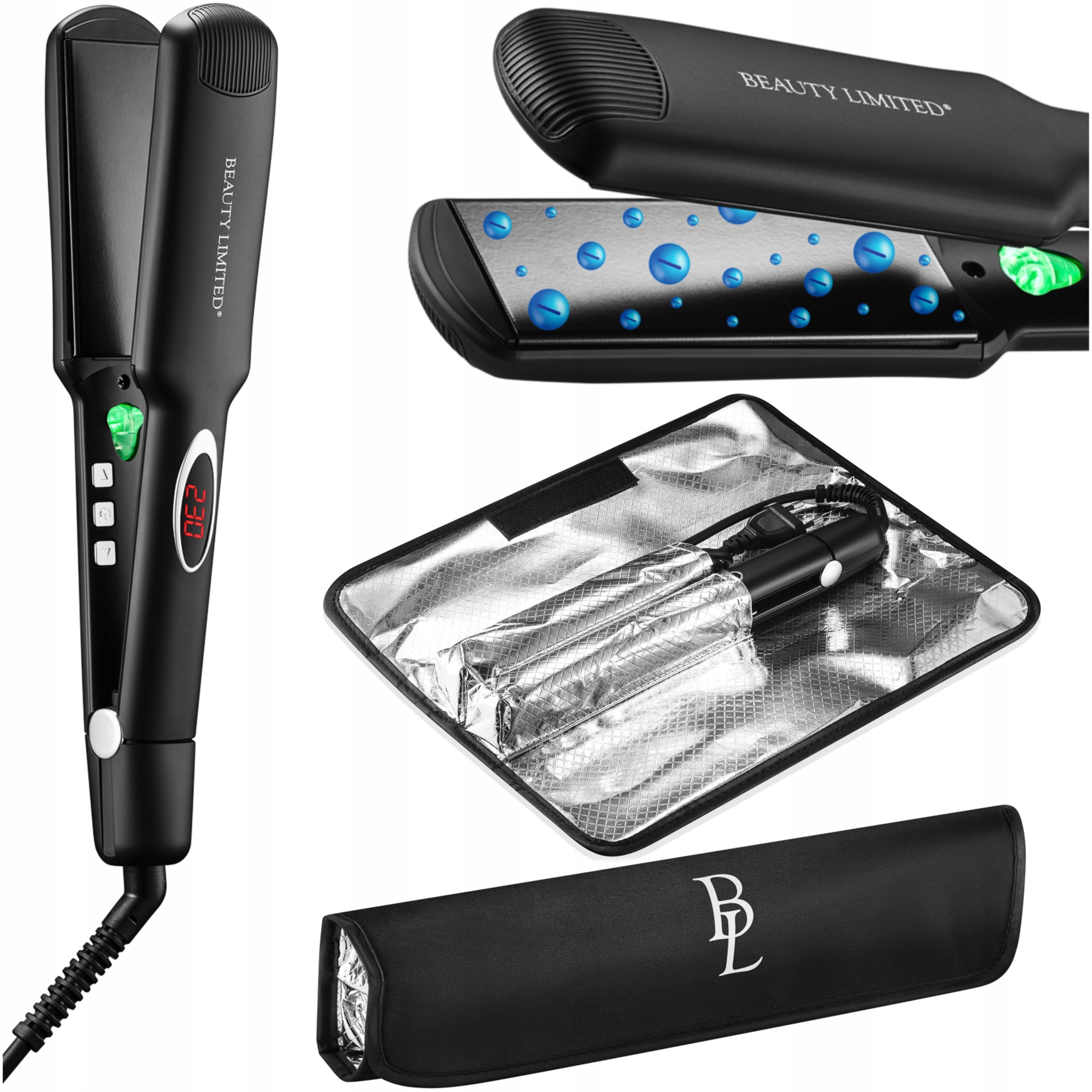 Hair Straightener Ceramic Infrared IONIZATION Timer INFRA LED