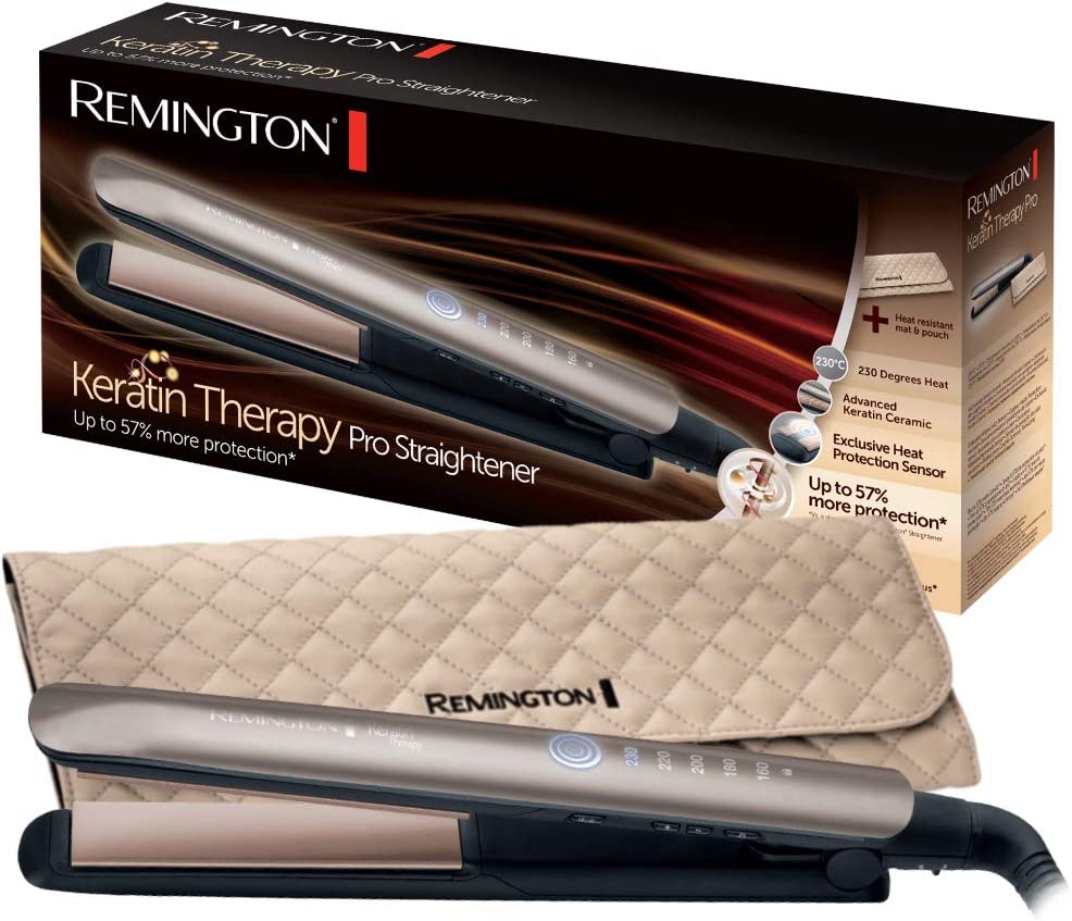 Hair Straightener Keratin Remington S8590 5in1 Professional Protective Model Keratin Therapy Pro