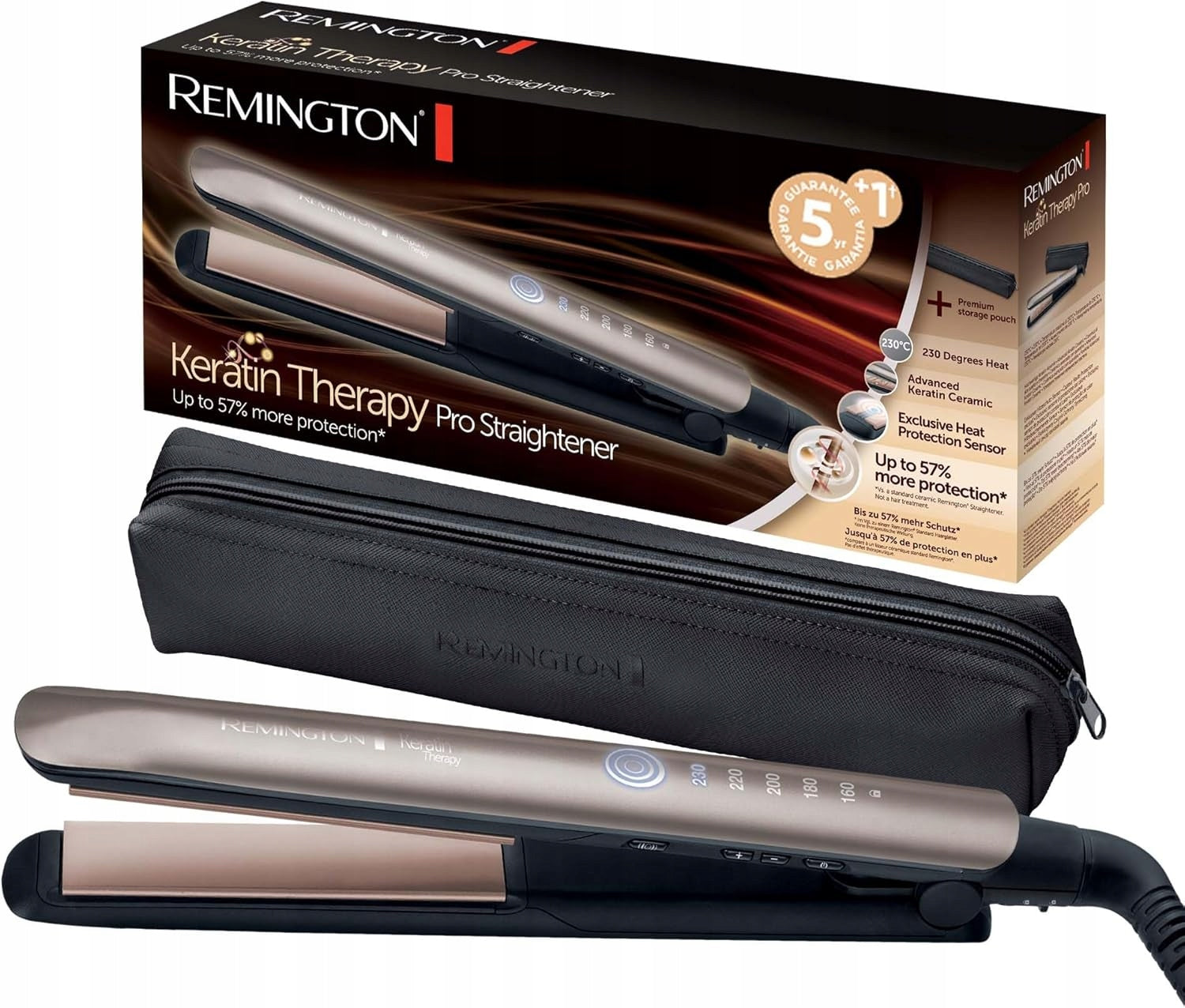 Hair Straightener Keratin Remington S8590 5in1 Professional Protective