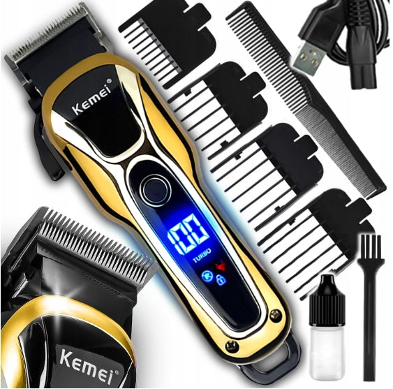 Hair clipper Kemei KM-1990 PRO caps set