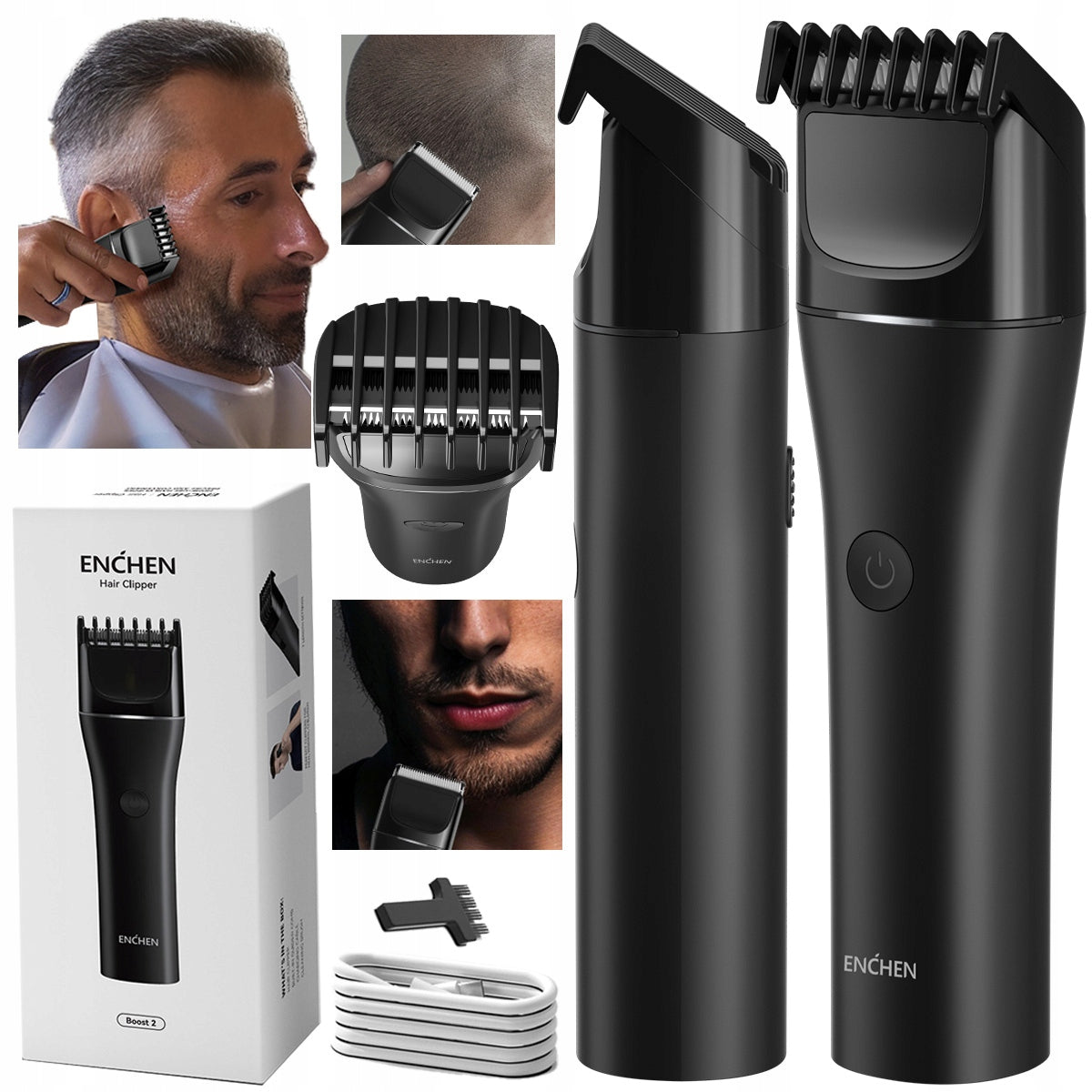 Hair clipper wireless silent Enchen Boost 2 v2 BLACK