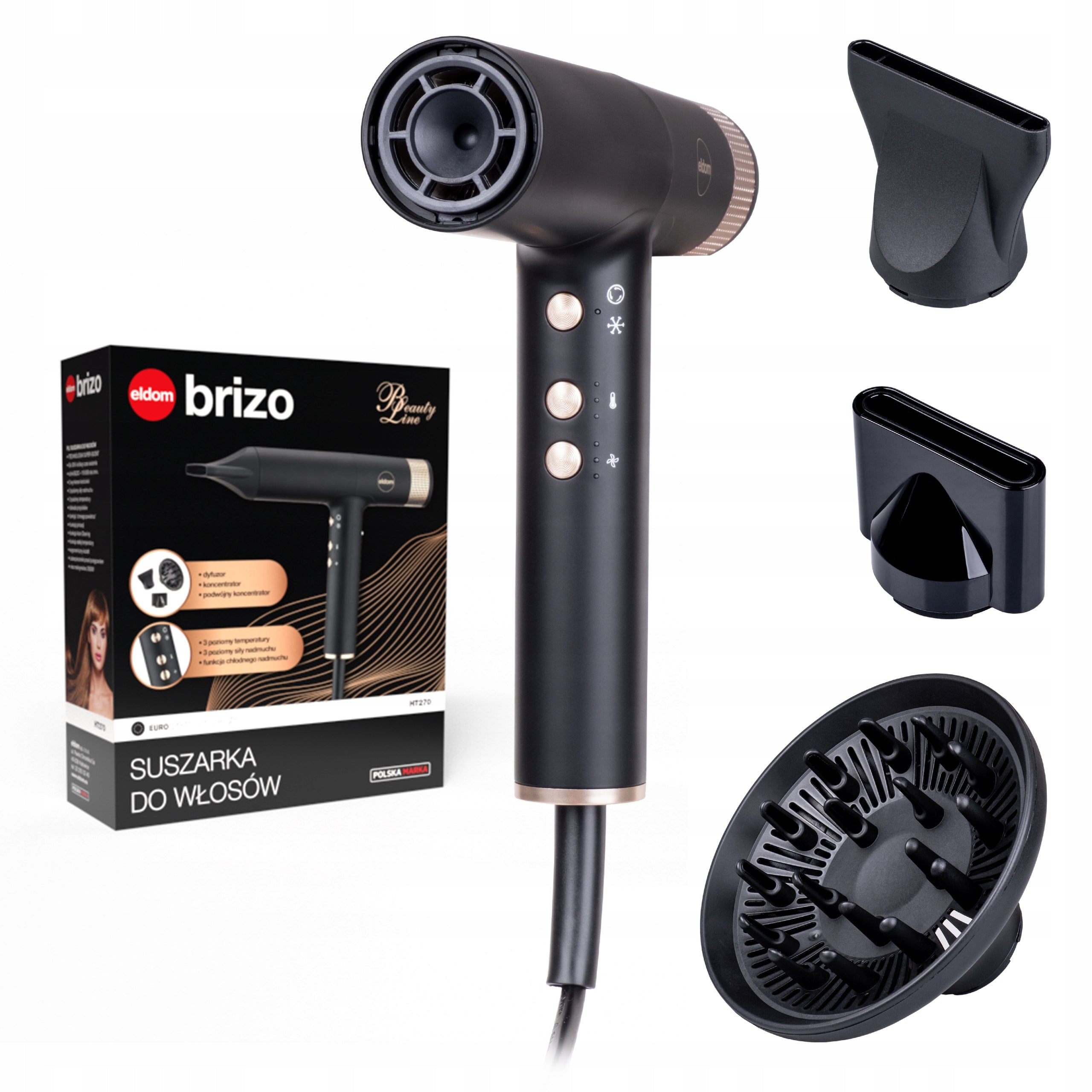 Hair dryer HT270 brizo 2000W Eldom ionization