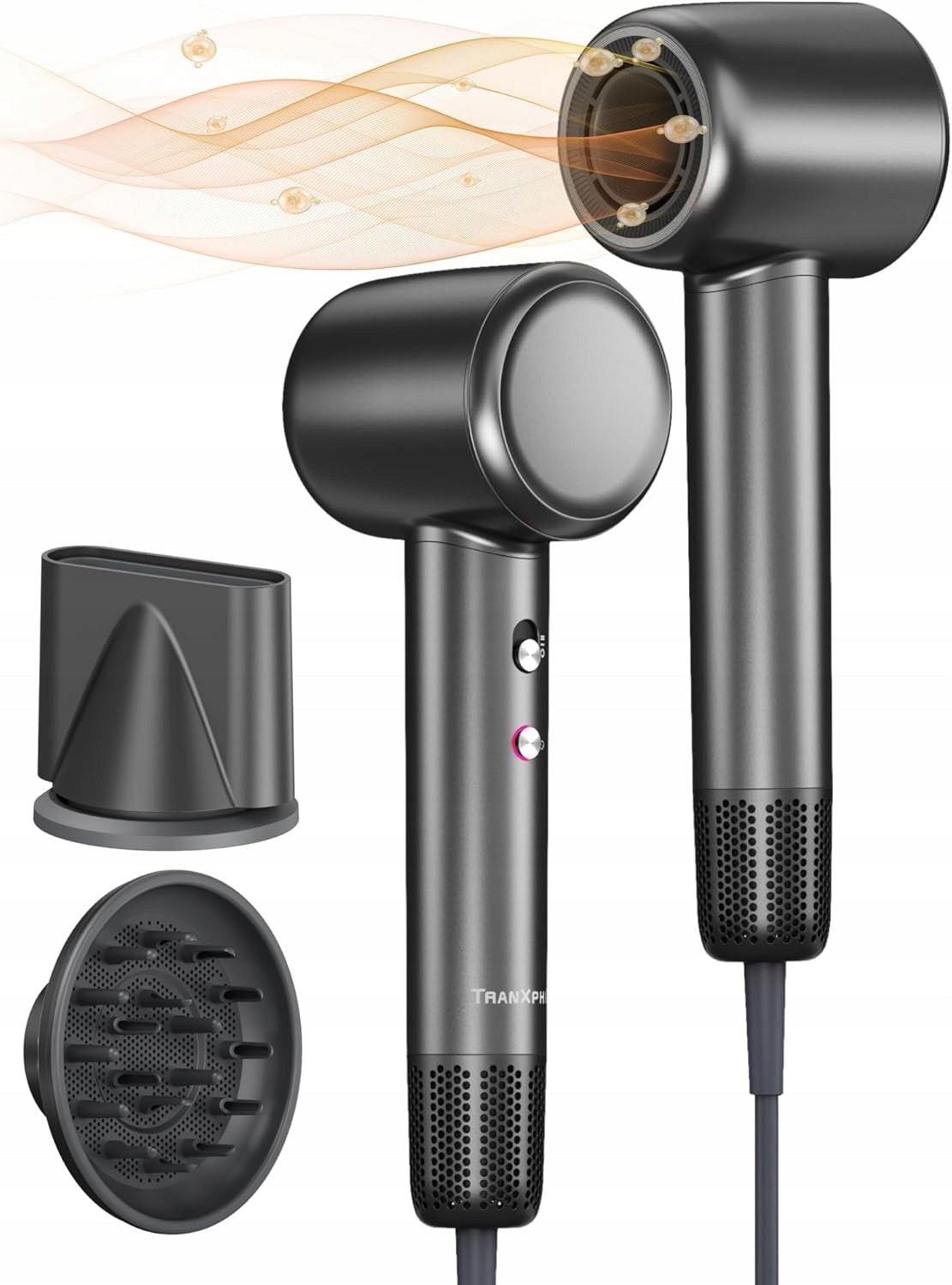 Hair dryer with ionization 500 million ions 160 000 rpm Packaging status original