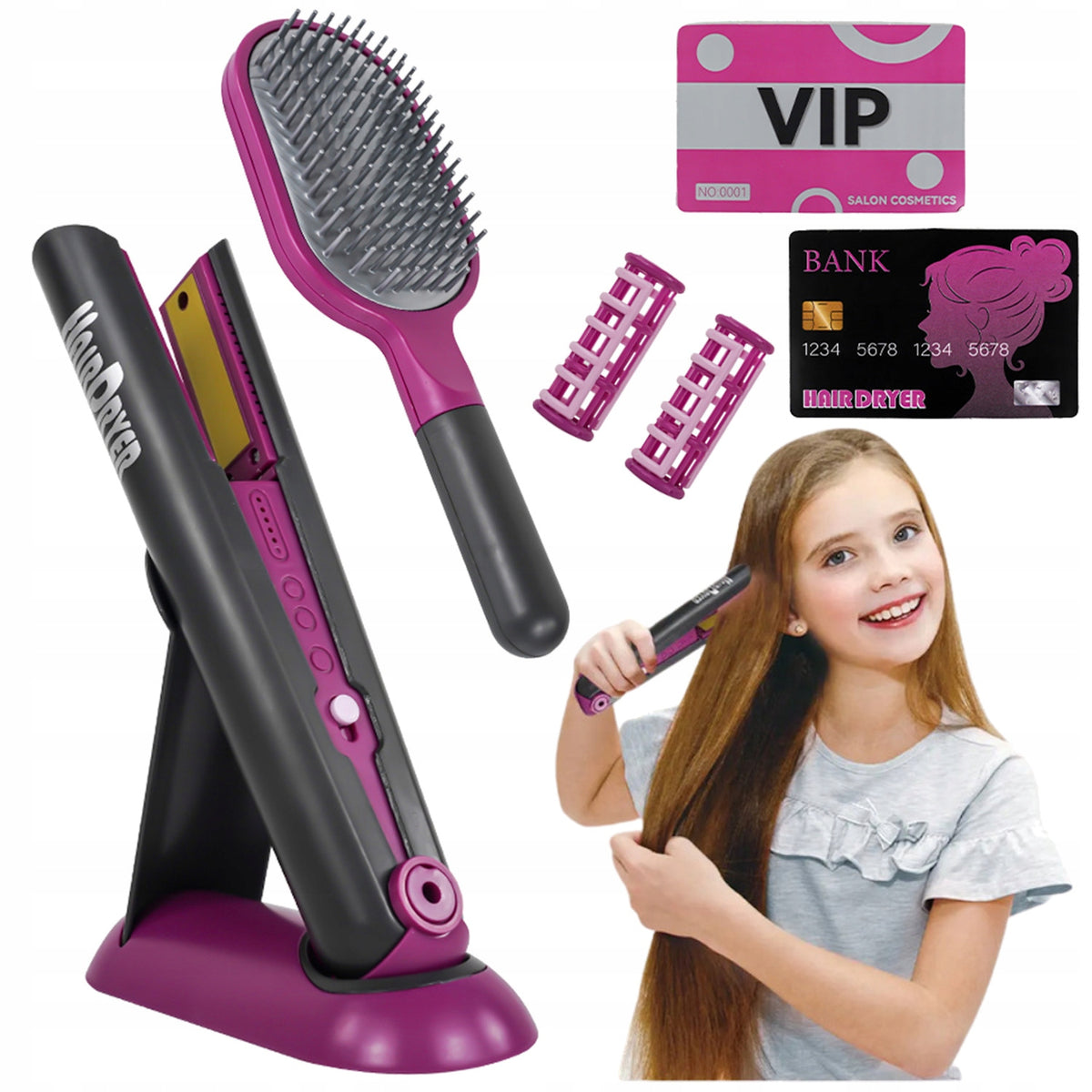 Hairdresser Hair Styling Kit Small Hairdresser Battery Operated Straightener