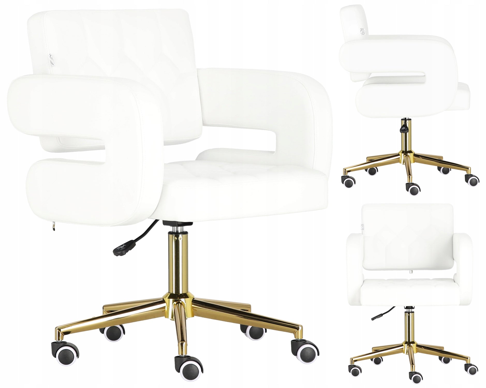 Hairdresser cosmetic stool with backrest SPA chair mobile Amalfi XL