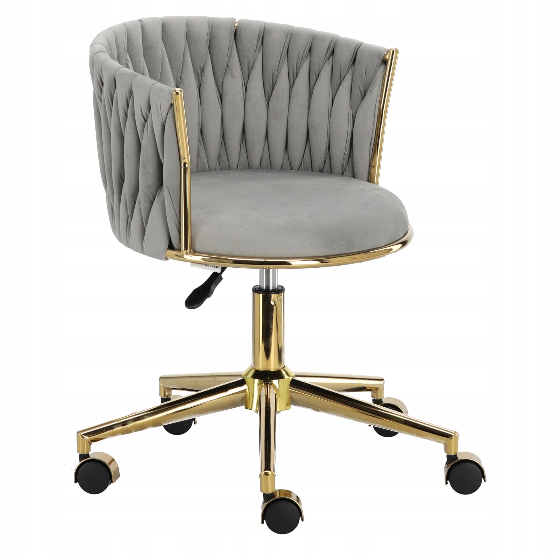 Hairdresser cosmetic stool with backrest bar stool saddle SPA mobile grey Brand Calissimo