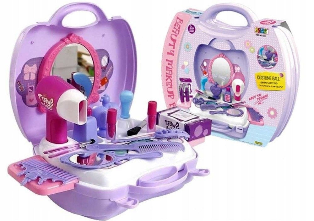 Hairdressing Set In Suitcase - Table With Mirror
