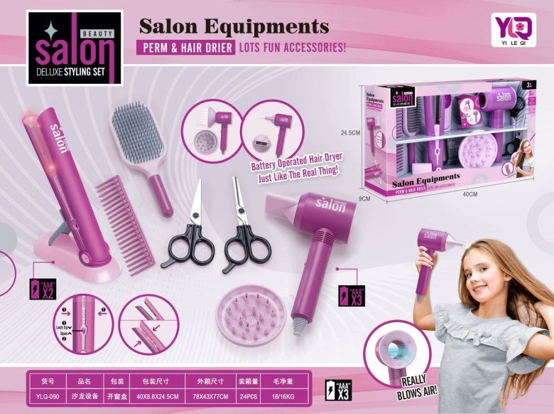 Hairdressing Set for Children Dryer with Air Vent Straightener Accessories Manufacturer code 2515633