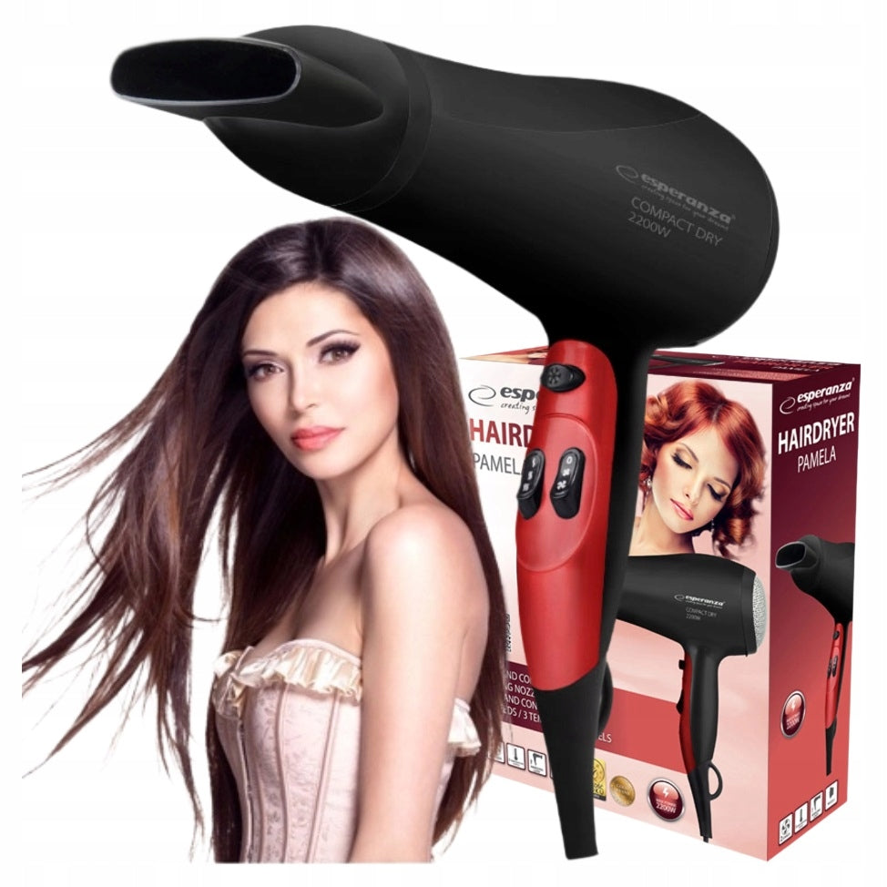 Hairdryer Esperanza Pamela EBH004K 2200 W Packaging status original