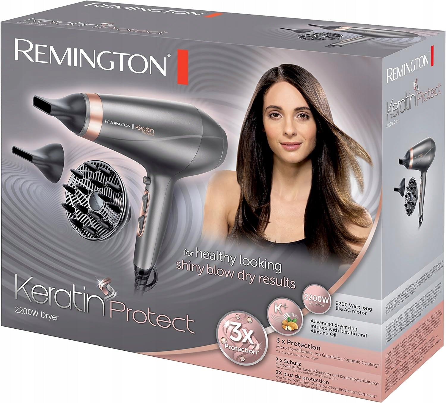 Hairdryer Remington AC8820 2200W cold air ionization silver