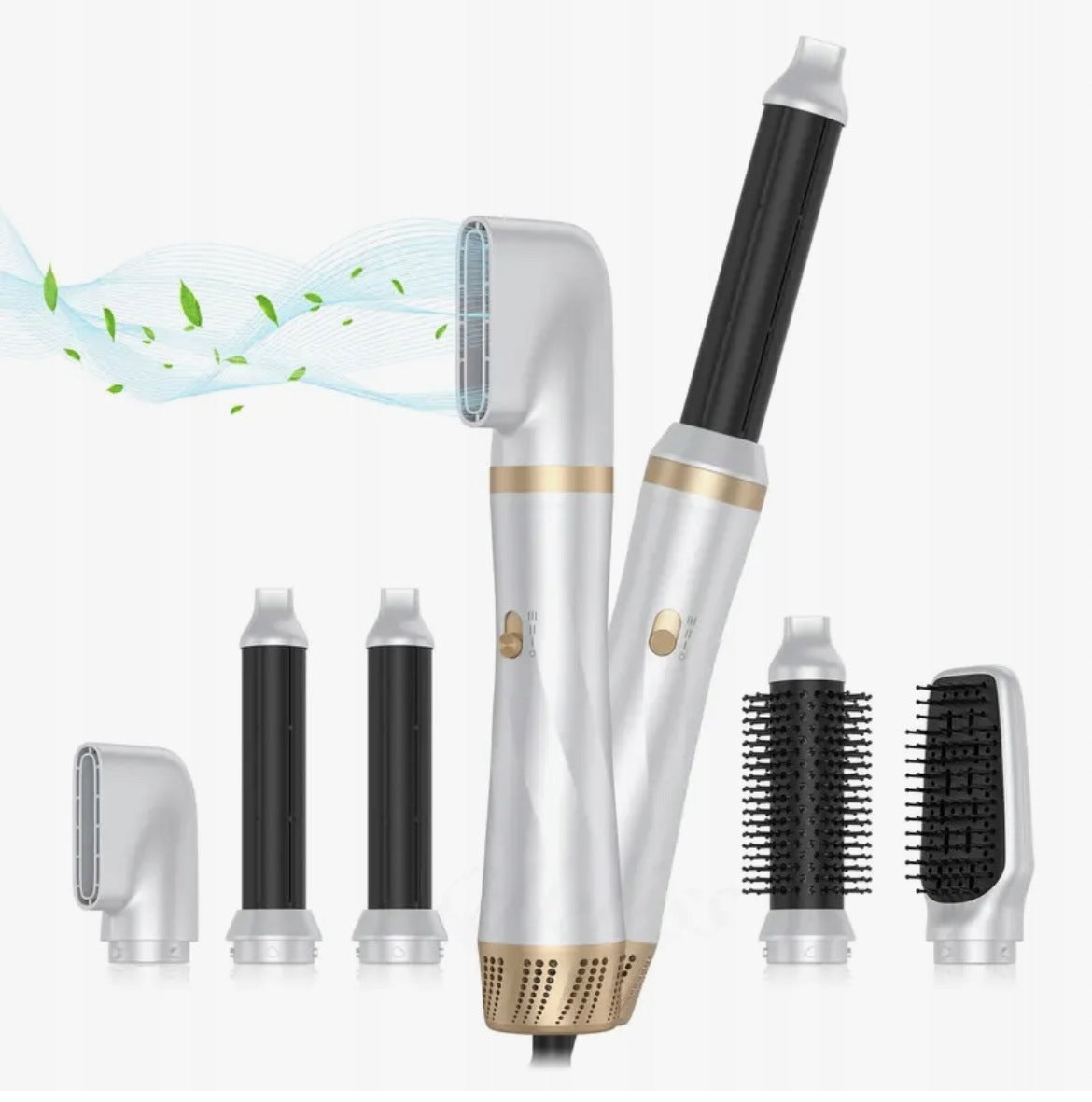 Hairstyler 5 in 1 Air Styler , Hair Dryer Curler Brush- White Manufacturer code 5w1