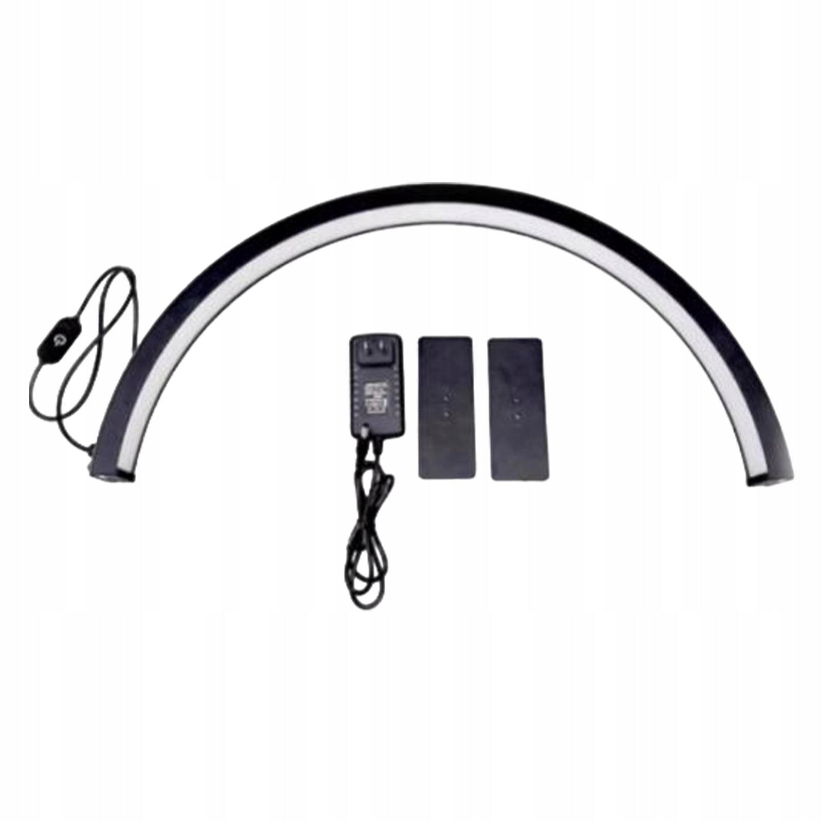 Half Moon Nail Desk Lamp Arch Light Three Color Easy to Use 55cm black Brand no brand