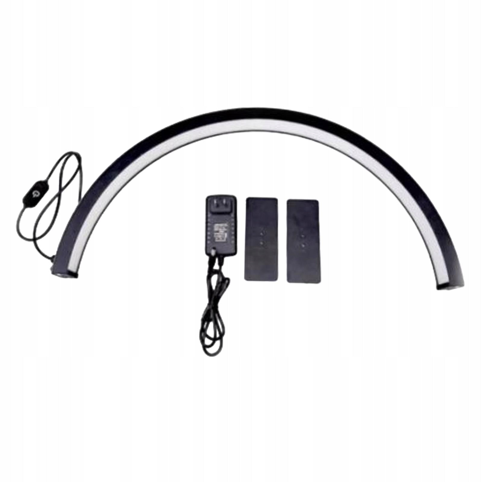 Half Moon Nail Desk Lamp Arch Light Three Color Easy to Use 55cm black Color black