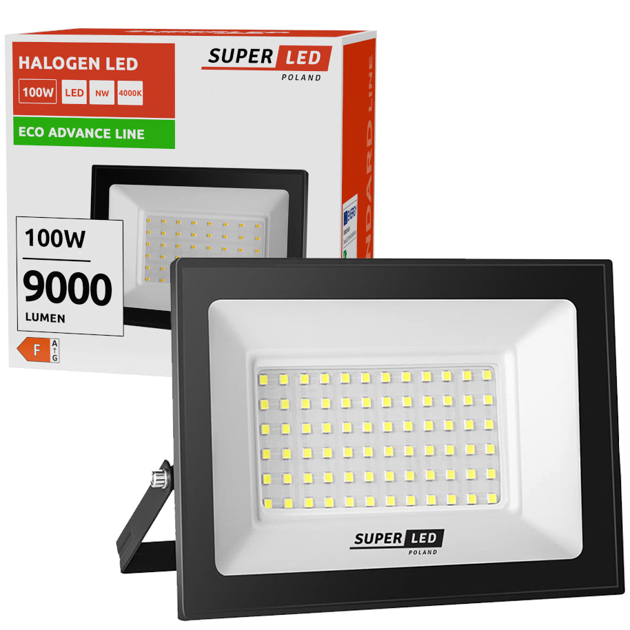 Halogen Floodlight LED Lamp 100W 9000 lm IP65 4000K Eco Line SuperLED