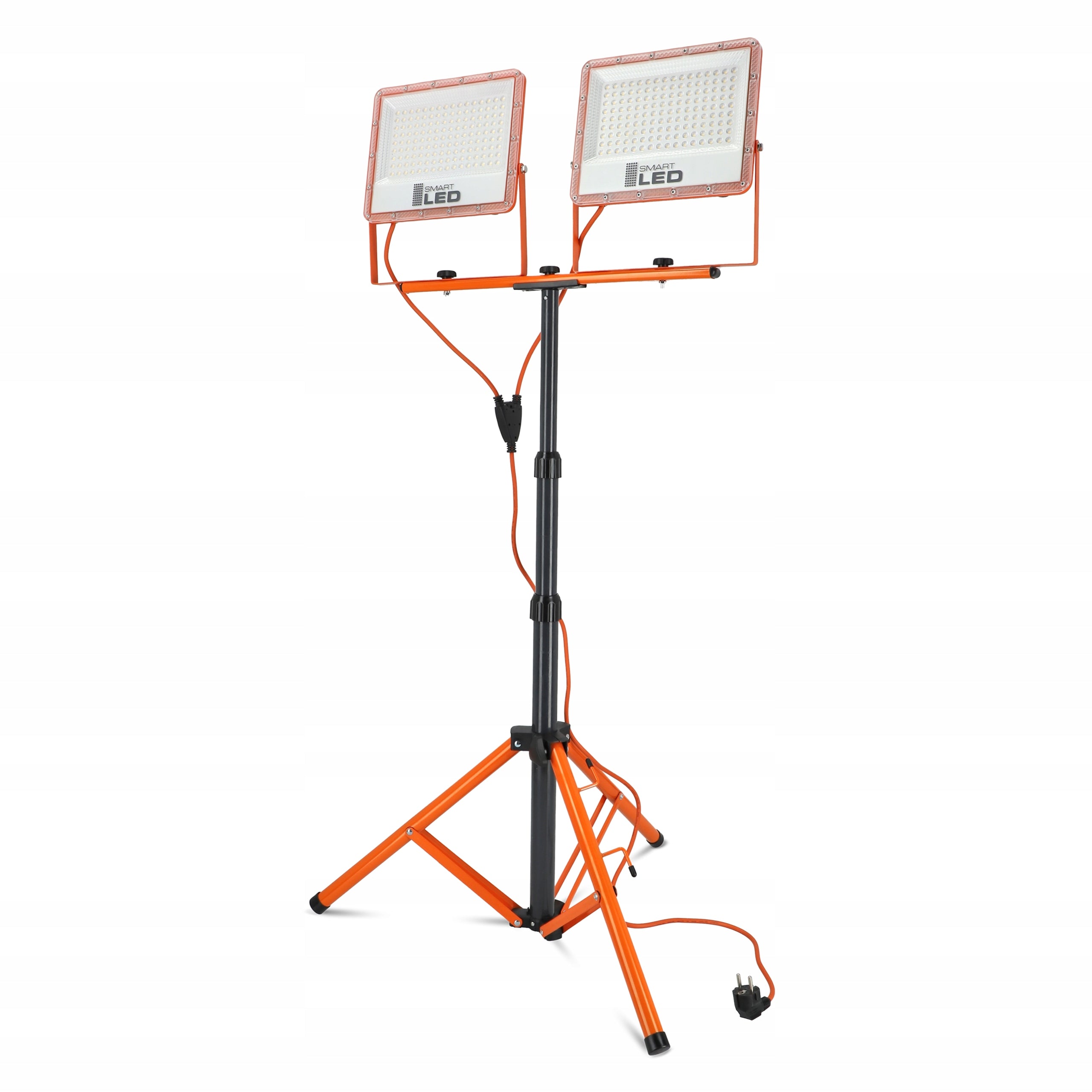 Halogen LED Construction Tripod Floodlight 2x 100W 22000lm Lamp On Stand Brightness 22000 lm