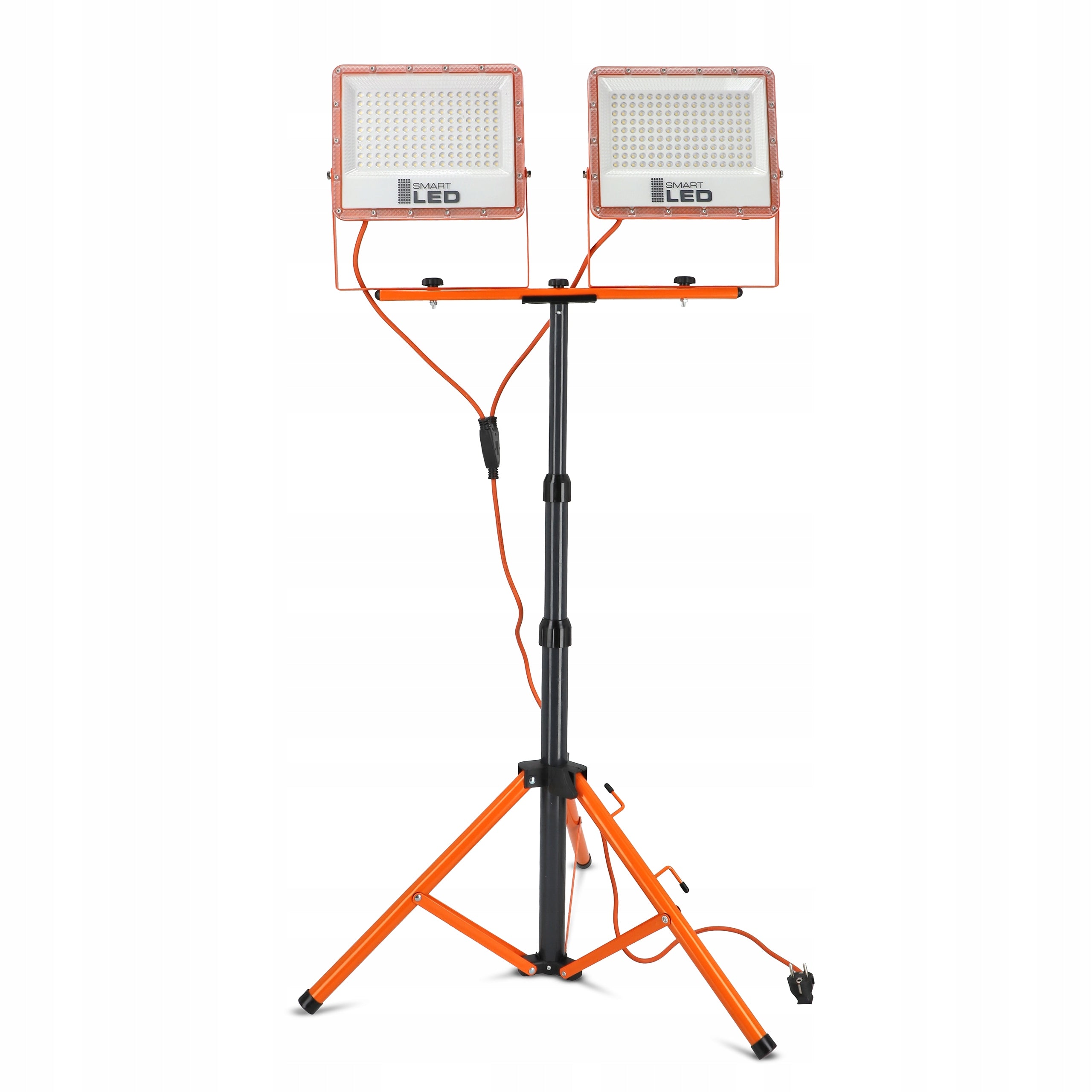 Halogen LED Construction Tripod Floodlight 2x 100W 22000lm Lamp On Stand Light color white neutral
