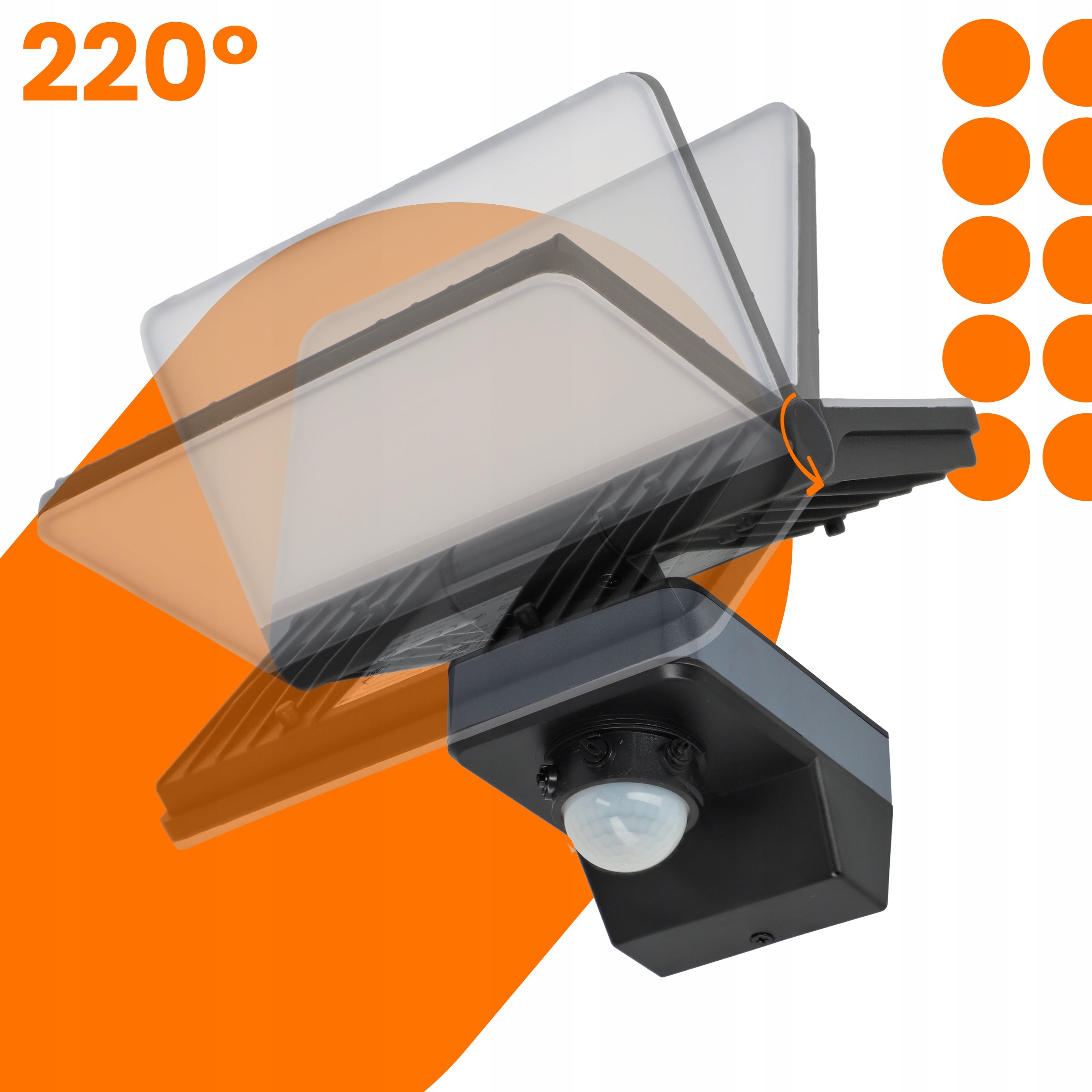 Halogen LED Floodlight 44W Garden Facade Lamp with Motion Sensor Brand Smartled