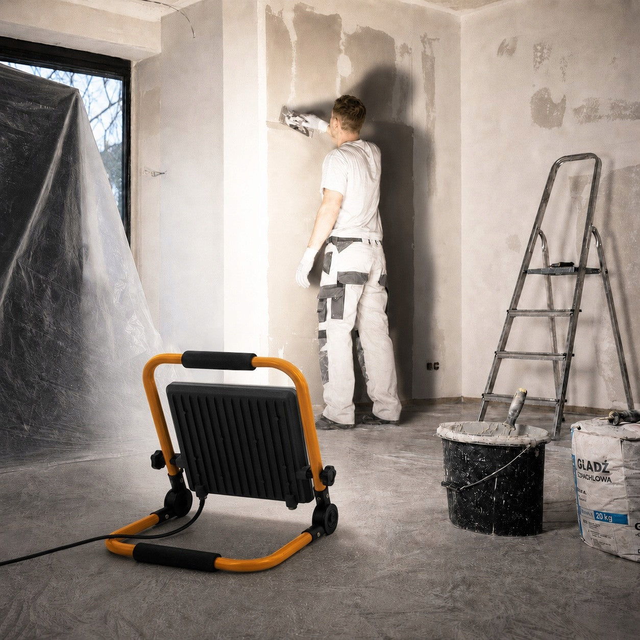 Halogen LED Floodlight Portable Lamp 130W 13000LM 4000K Lighting IP65 Rated power 130 W