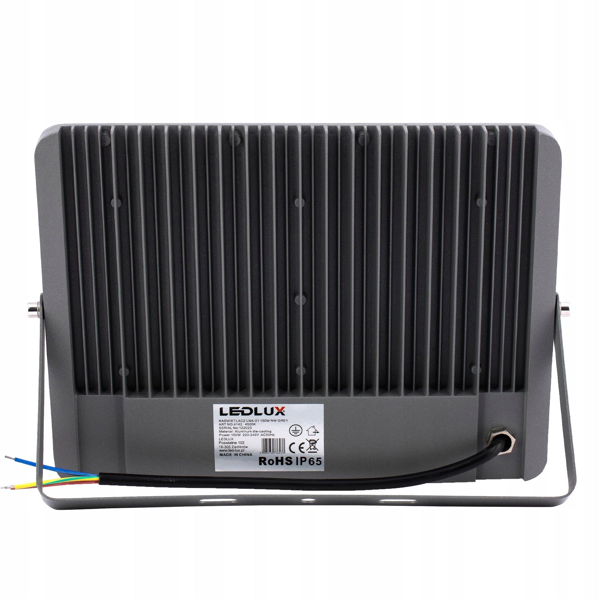 Halogen LED floodlight lamp 150W 15000lm Premium outdoor spotlight Manufacturer code NASWIETLACZ LNA-01 150W NW GREY