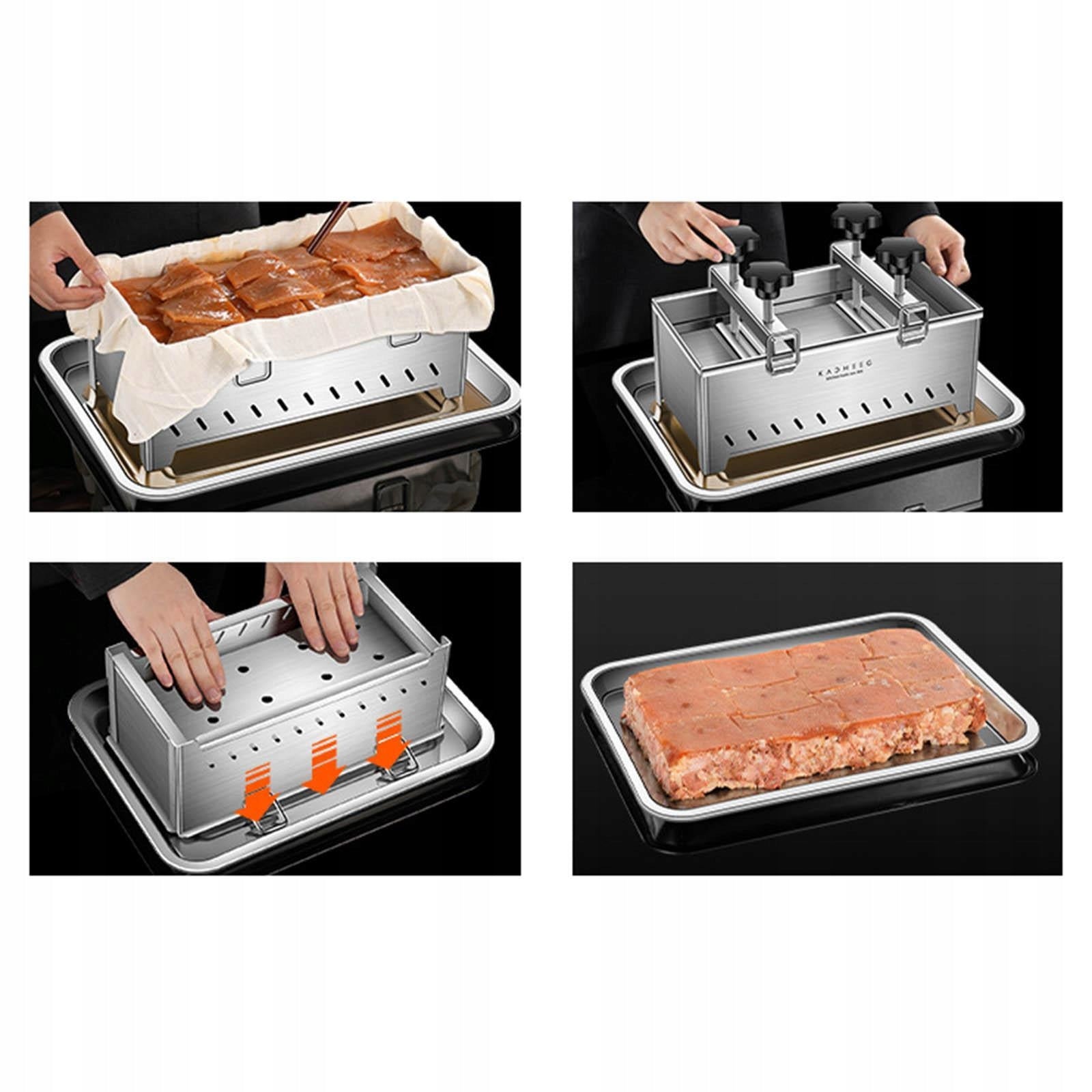 Ham Meat Pressing Tool Box Kitchen Cooking Lunch Meat Pressing for 1kg Packaging status original