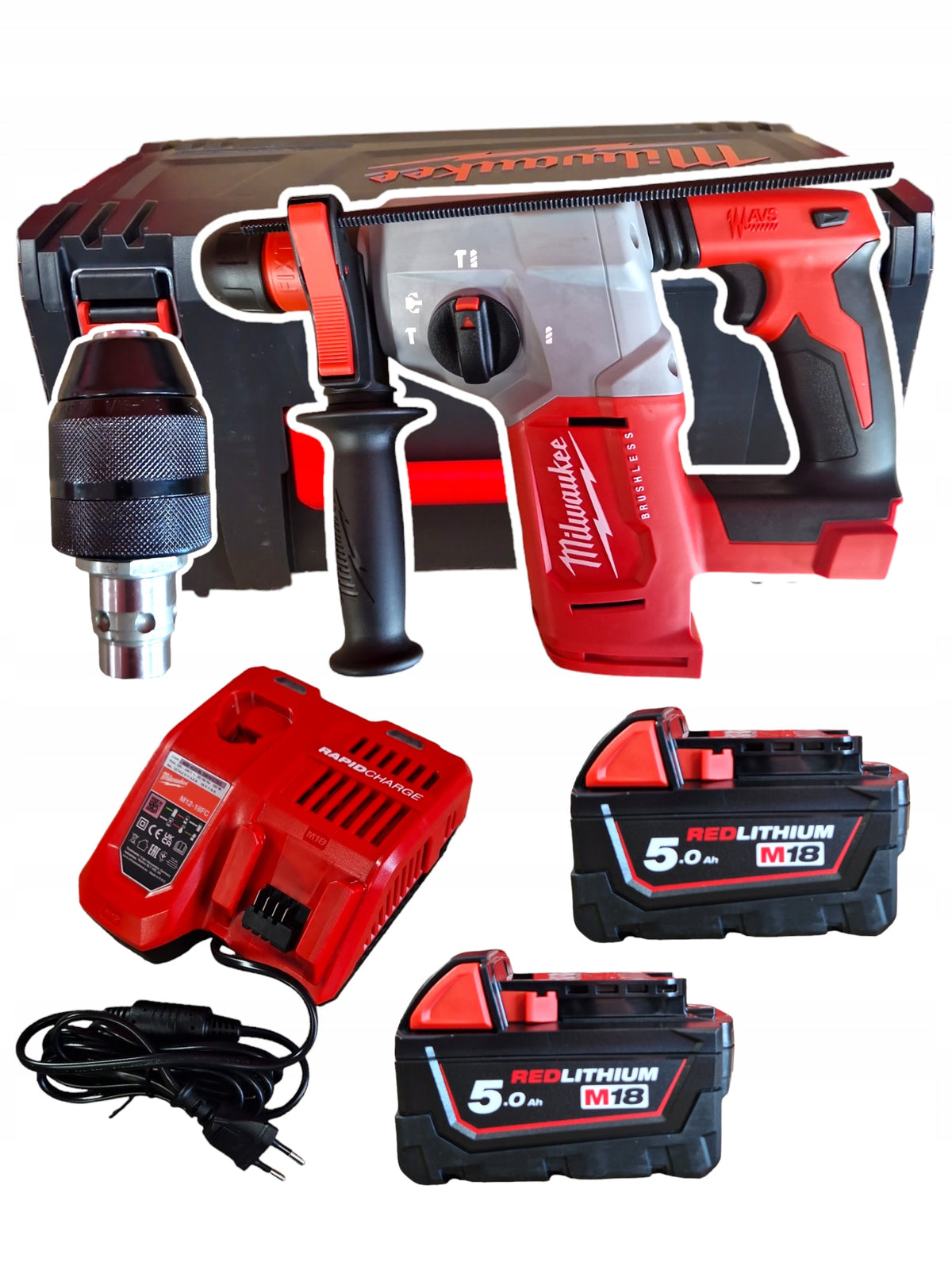 Hammer drill SDS 2.3J M18 BLHX-502X SDS+ Milwaukee 2x5Ah