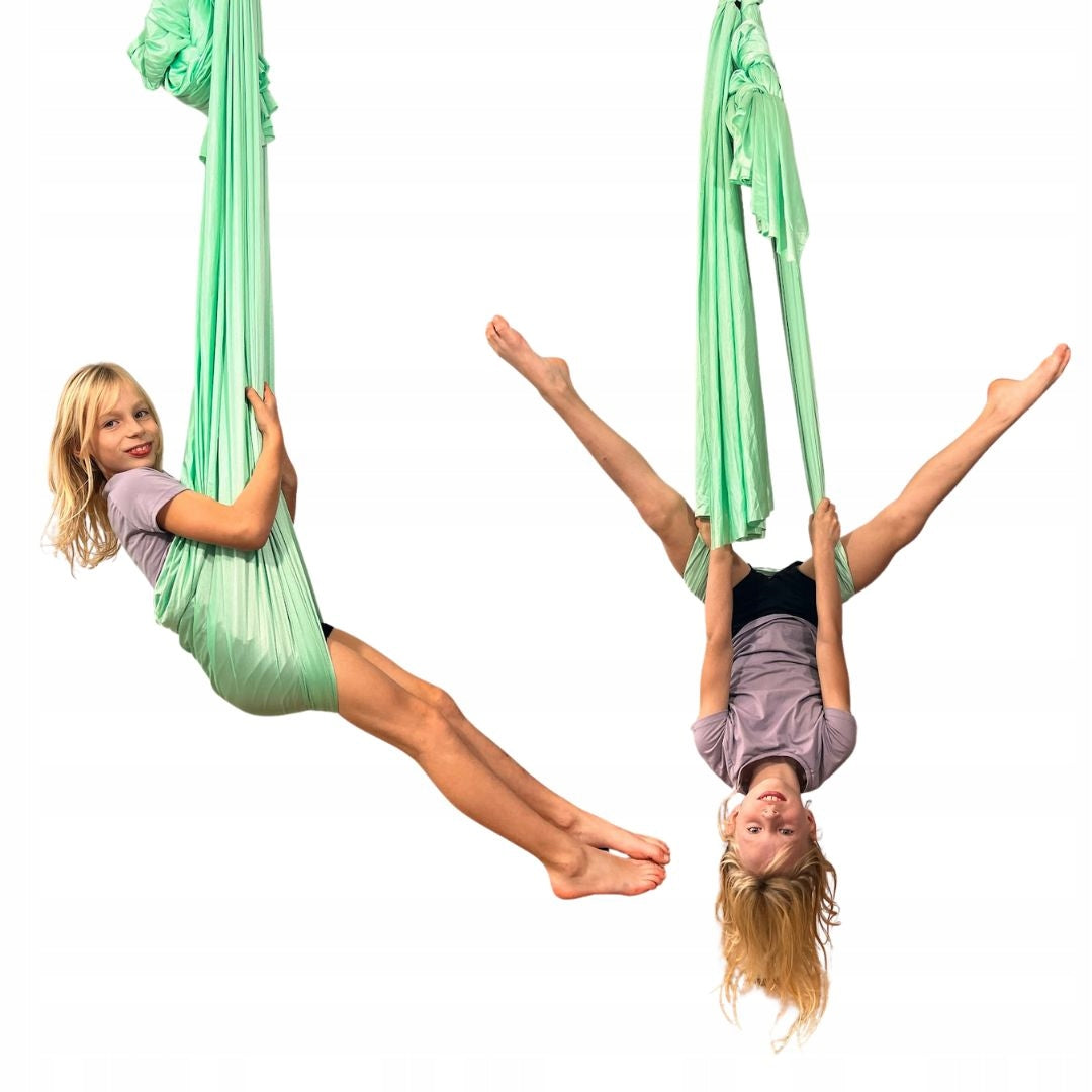Hammock aerial for yoga acrobatic scarf 5m mint, wide 260 cm