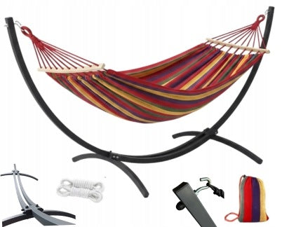 Hammock with Garden Frame Metal Stand for Double Hammock 250kg