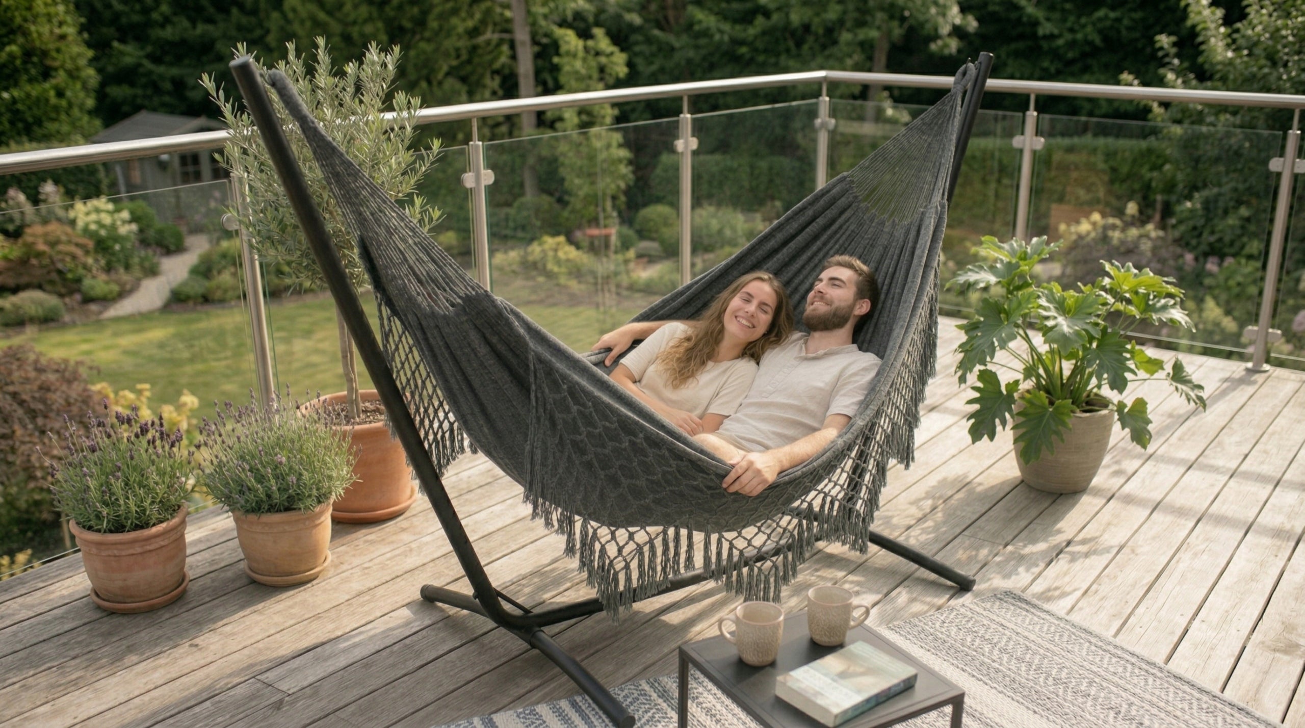 Hammock without bar BE-ACTIVE PL grey 150 kg 300 x 150 Packaging status original
