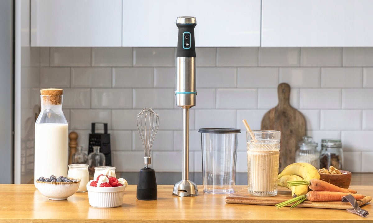 Hand Blender Cecotec Power Titan Black XL 1200 Cream 1200 W silver/grey Packaging status original