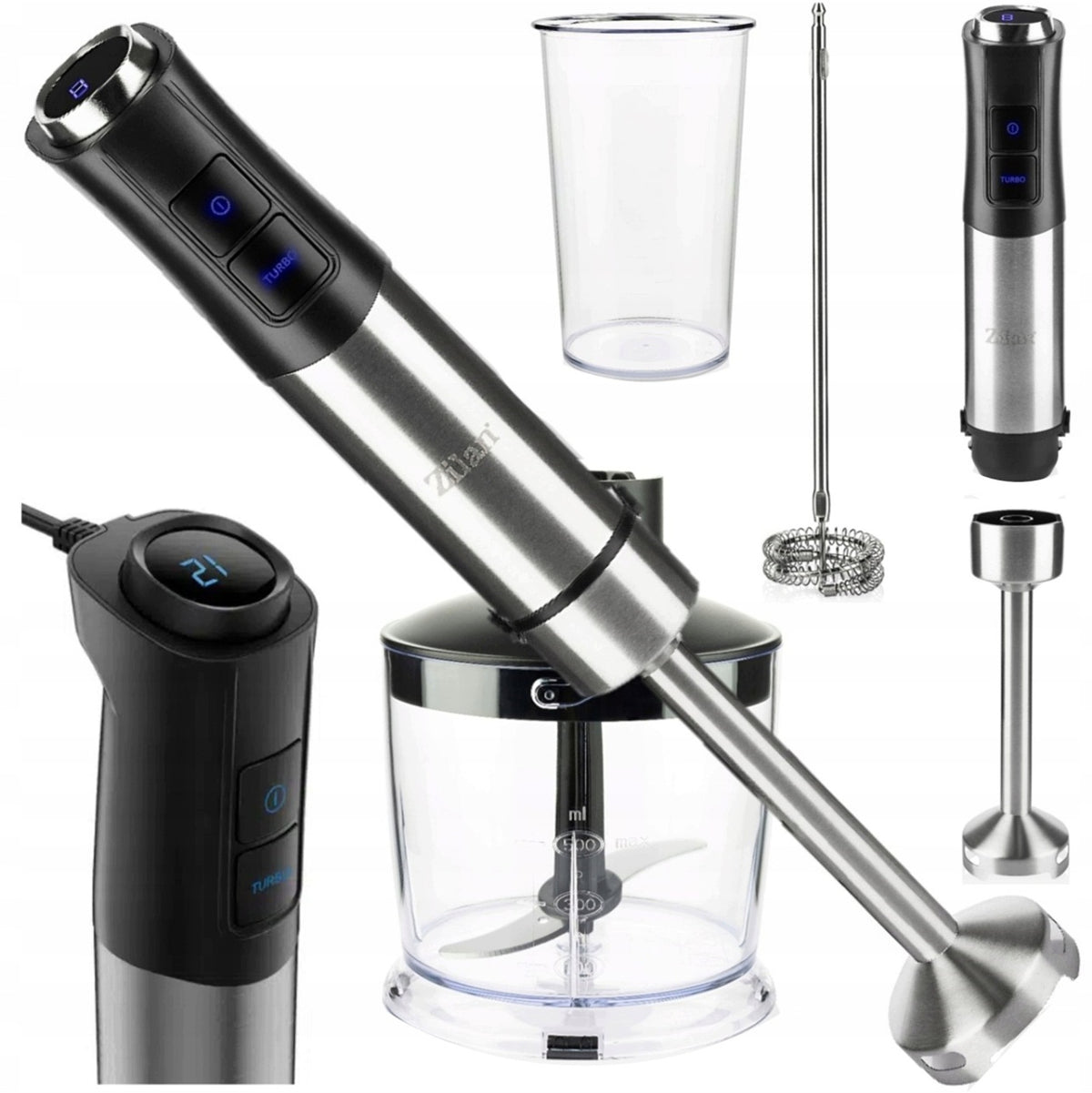 Hand Blender MULTIFUNCTIONAL SET 5IN1 POWER 1200W