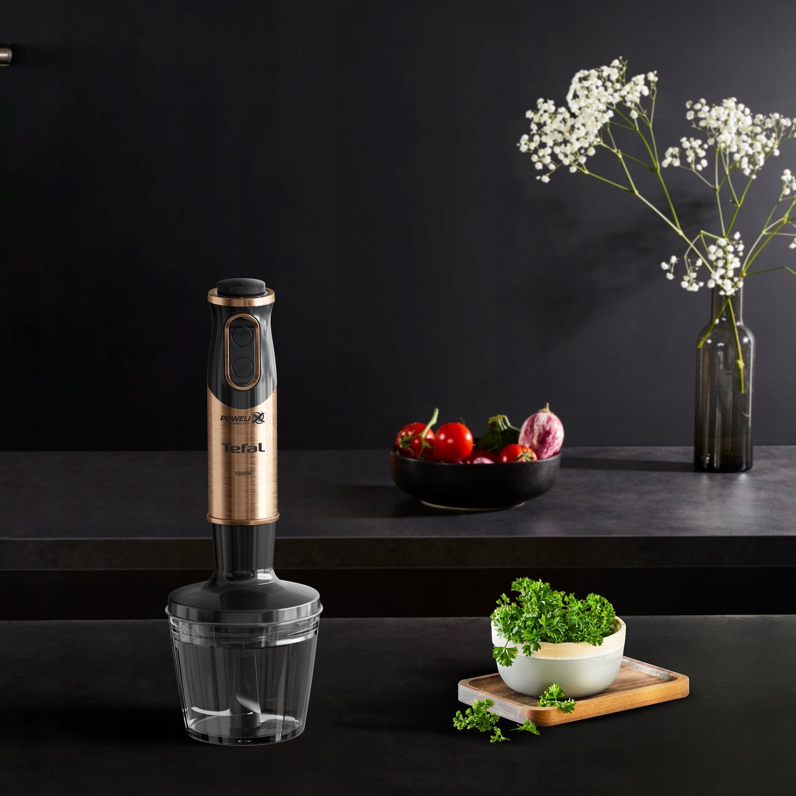 Hand Blender Multifunction Powerful TEFAL Quickchef HB656G10 3w1 1000 W Power rating 1000 W