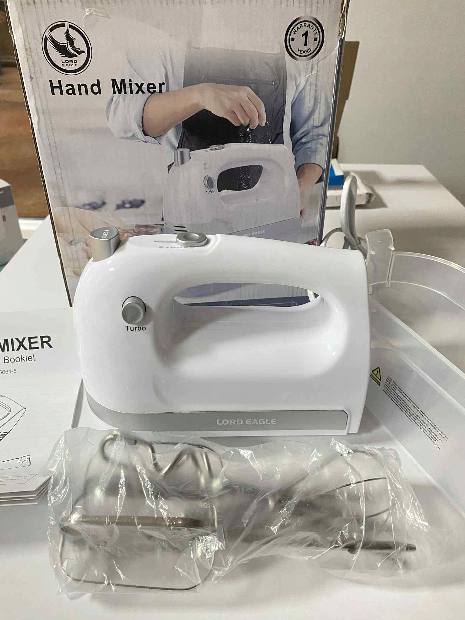 Hand Mixer 5 Gears Turbo Mode Stirrer Set 400W Lord Eagle Manufacturer code Mikser Ręczny 5 Biegów Tryb Turbo Zestaw