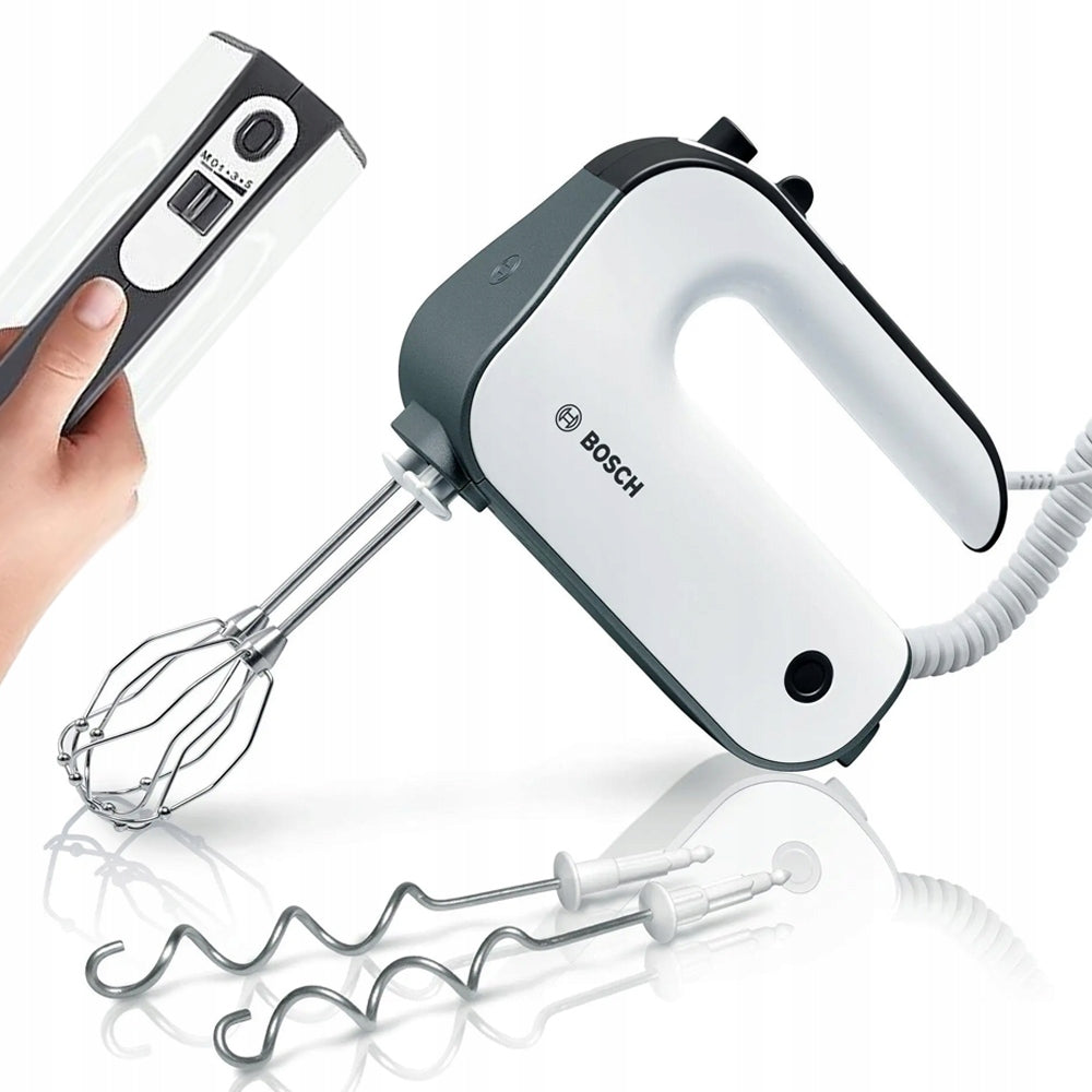 Hand Mixer Bosch MFQ49300 850W White for Mixing Whipping Crimping