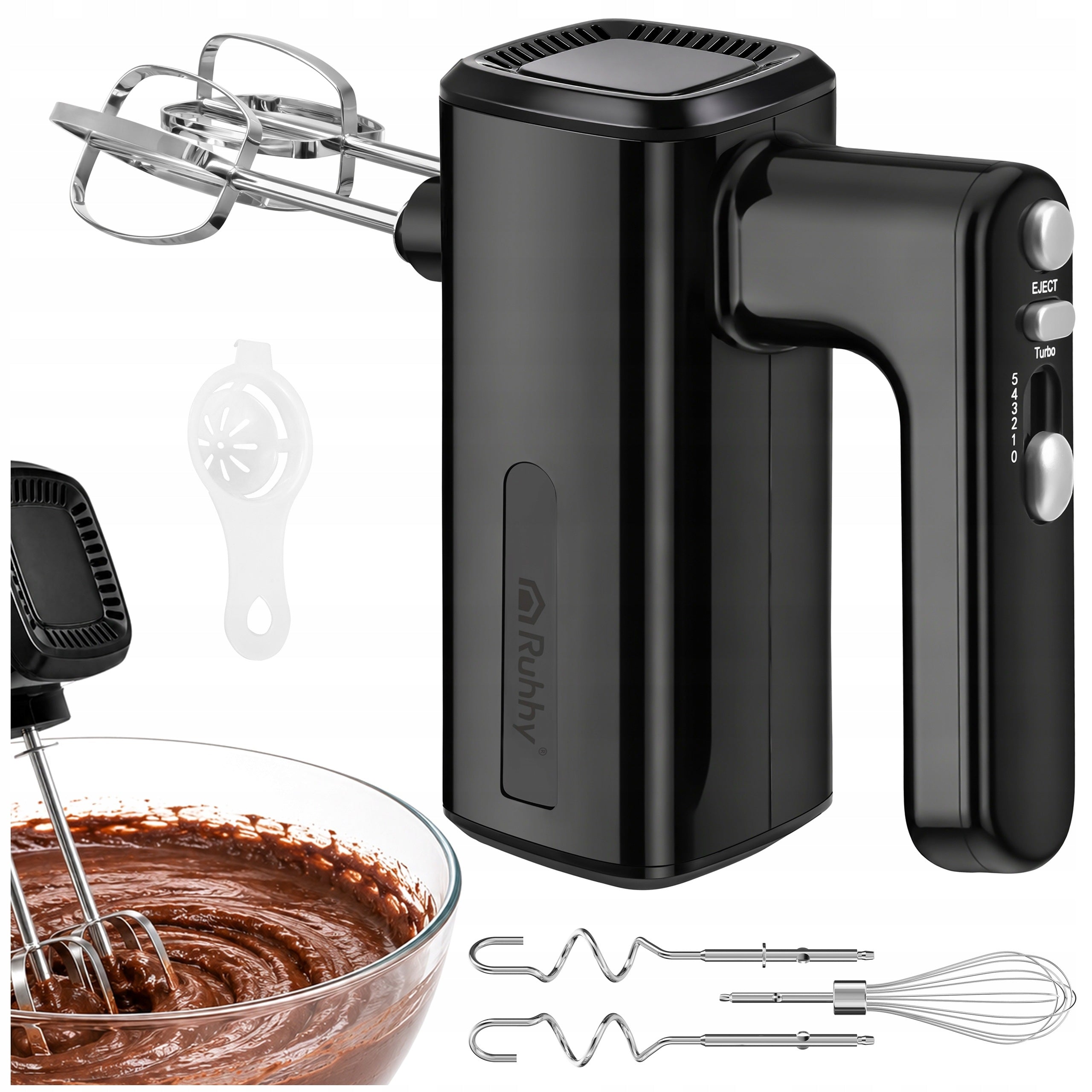 Hand Mixer Food Processor Multifunctional Powerful 800W Turbo 5 Gears Lightweight