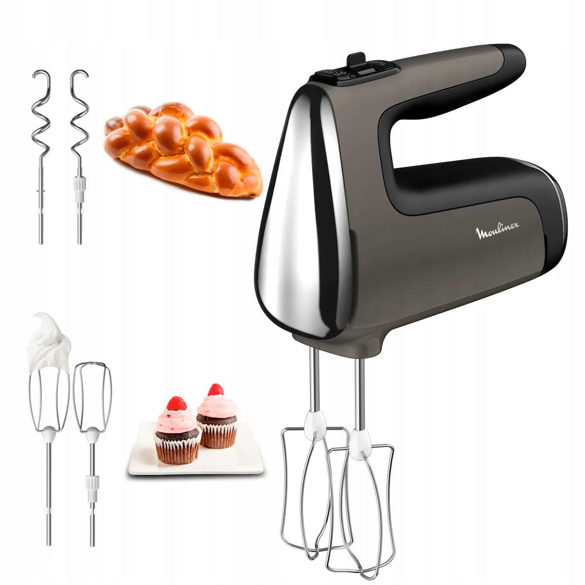Hand Mixer Moulinex Powermix Silence HM650E10 – Mixer 600W black