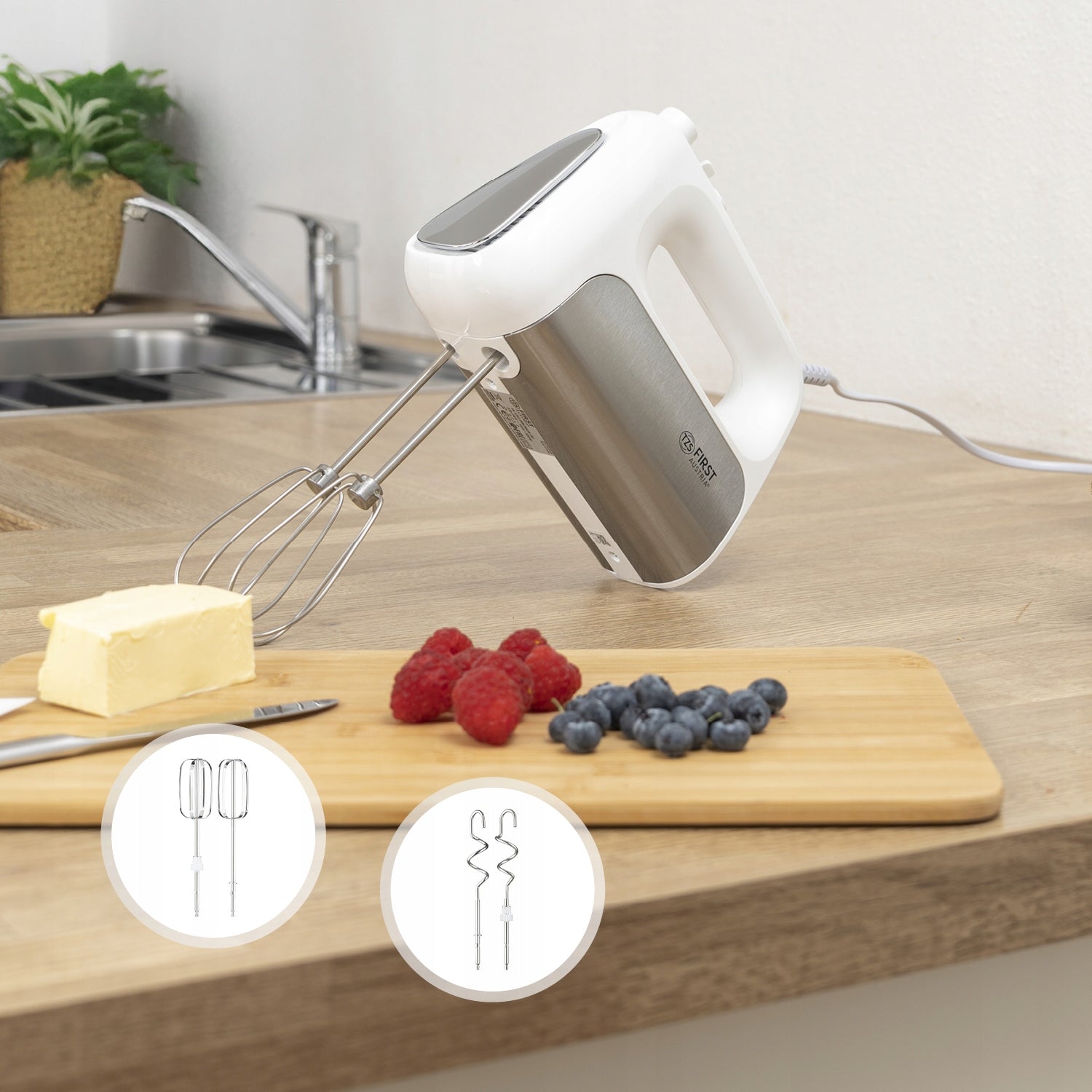 Hand Mixer TZS First Austria FA-5257-3 With Rotary Bowl 3,4L 2in1 500W Manufacturer code FA-5257-3