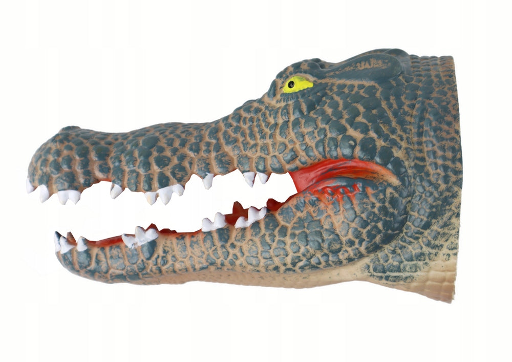 Hand Puppet Crocodile Animal Grey Color multicolor
